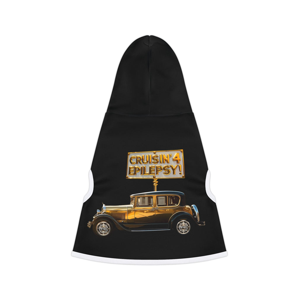Gold Vintage Car Cruisin’ 4 Epilepsy Black Pet Hoodie