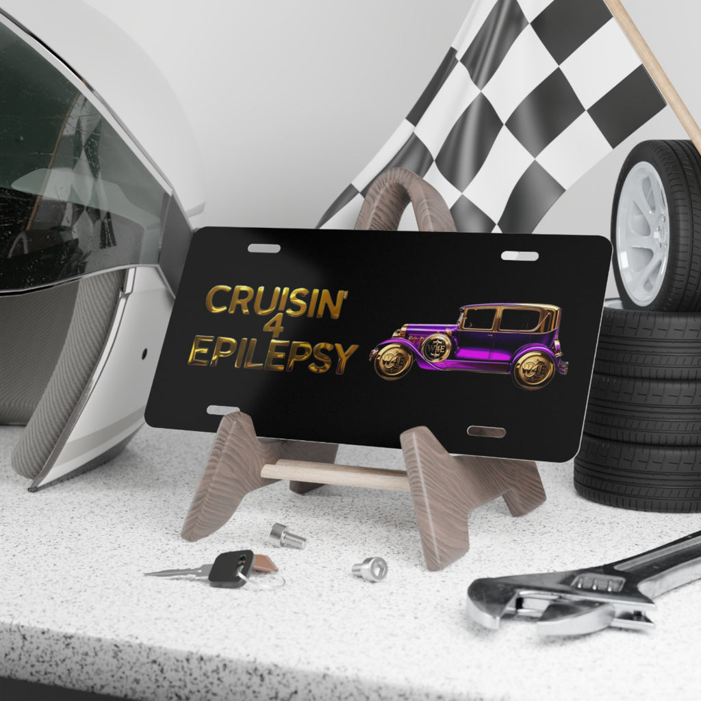 Purple Vintage Car Cruisin' 4 Epilepsy Vanity Plate