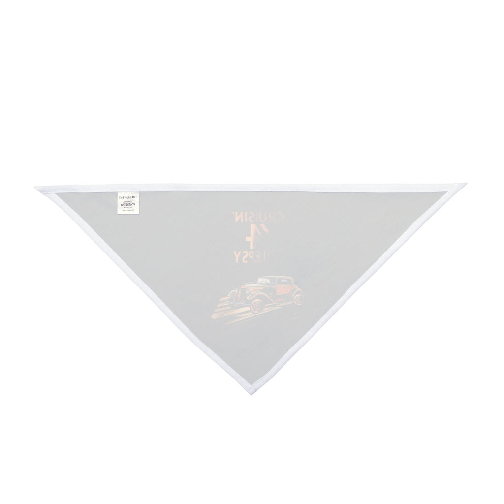Bronze Vintage Car Cruisin' 4 Epilepsy Pet Bandana, Black