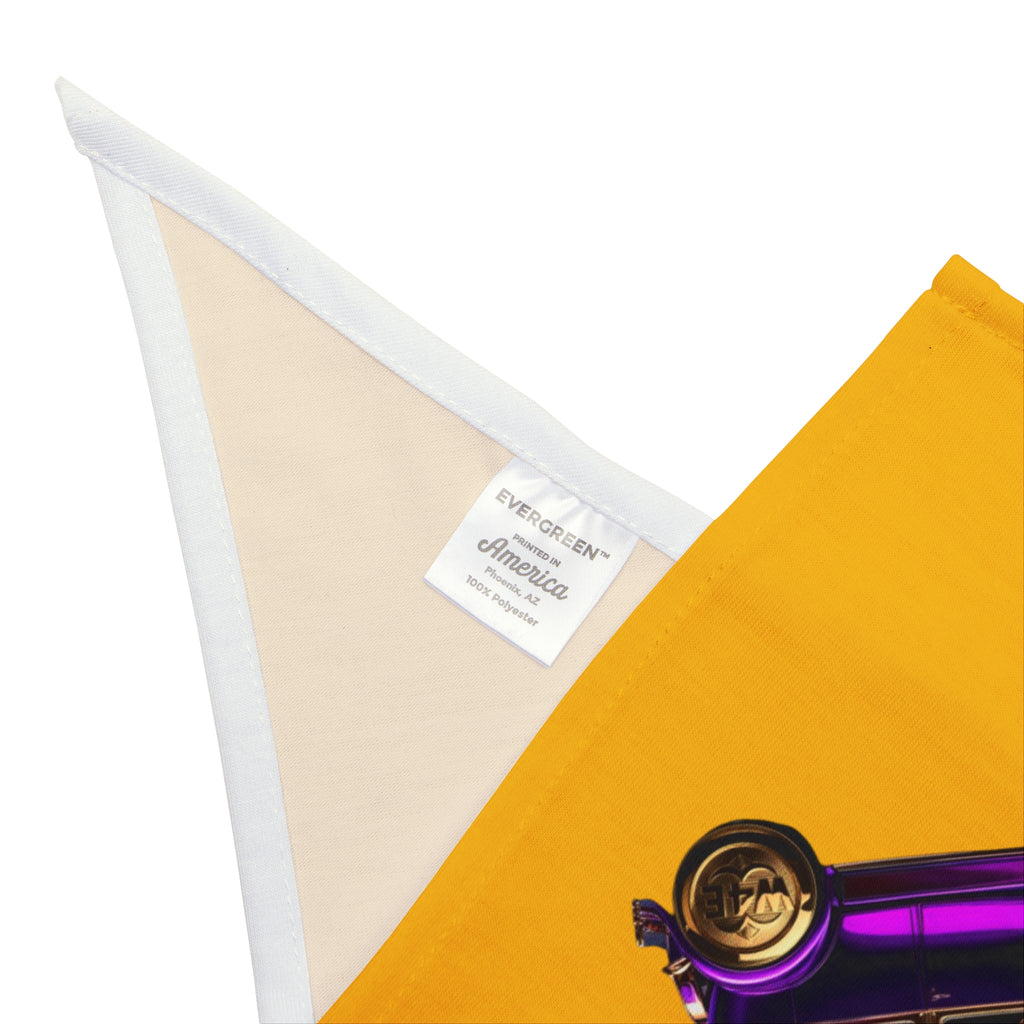 Purple Vintage Car Cruisin' 4 Epilepsy Pet Bandana, Yellow