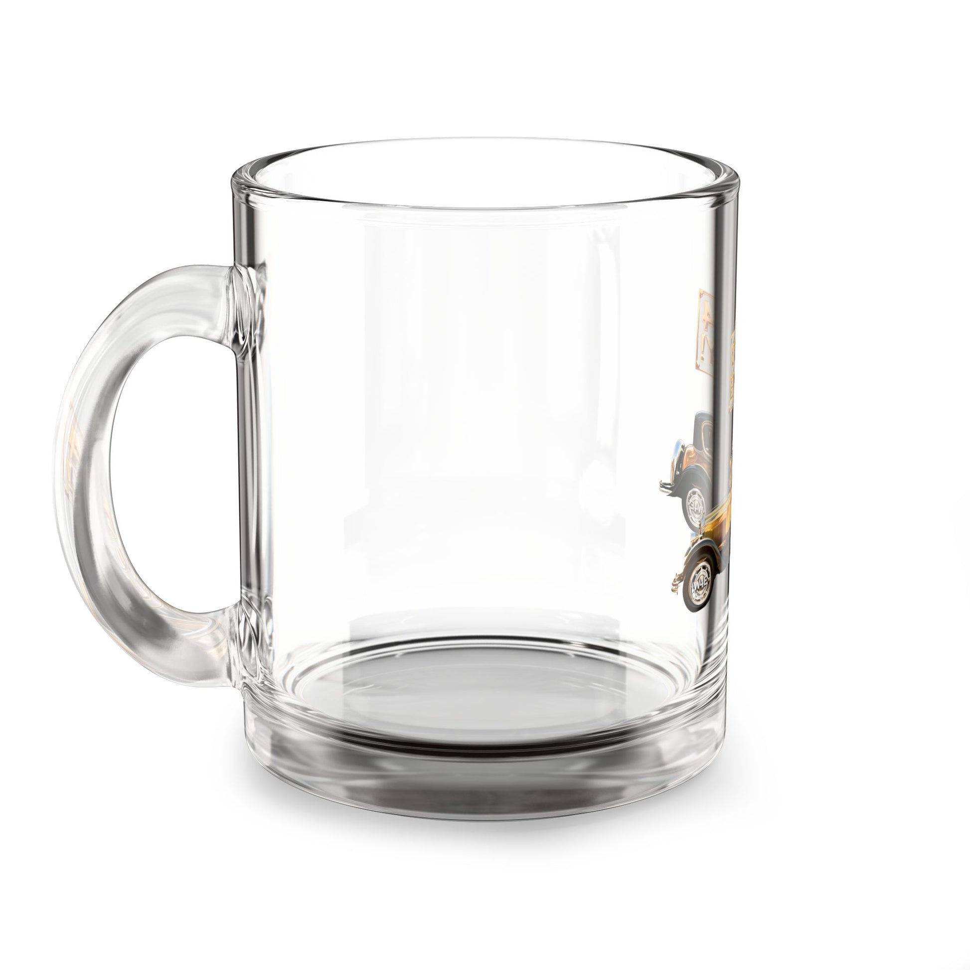 Gold Vintage Car Cruisin' 4 Epilepsy Glass Mug, 10oz