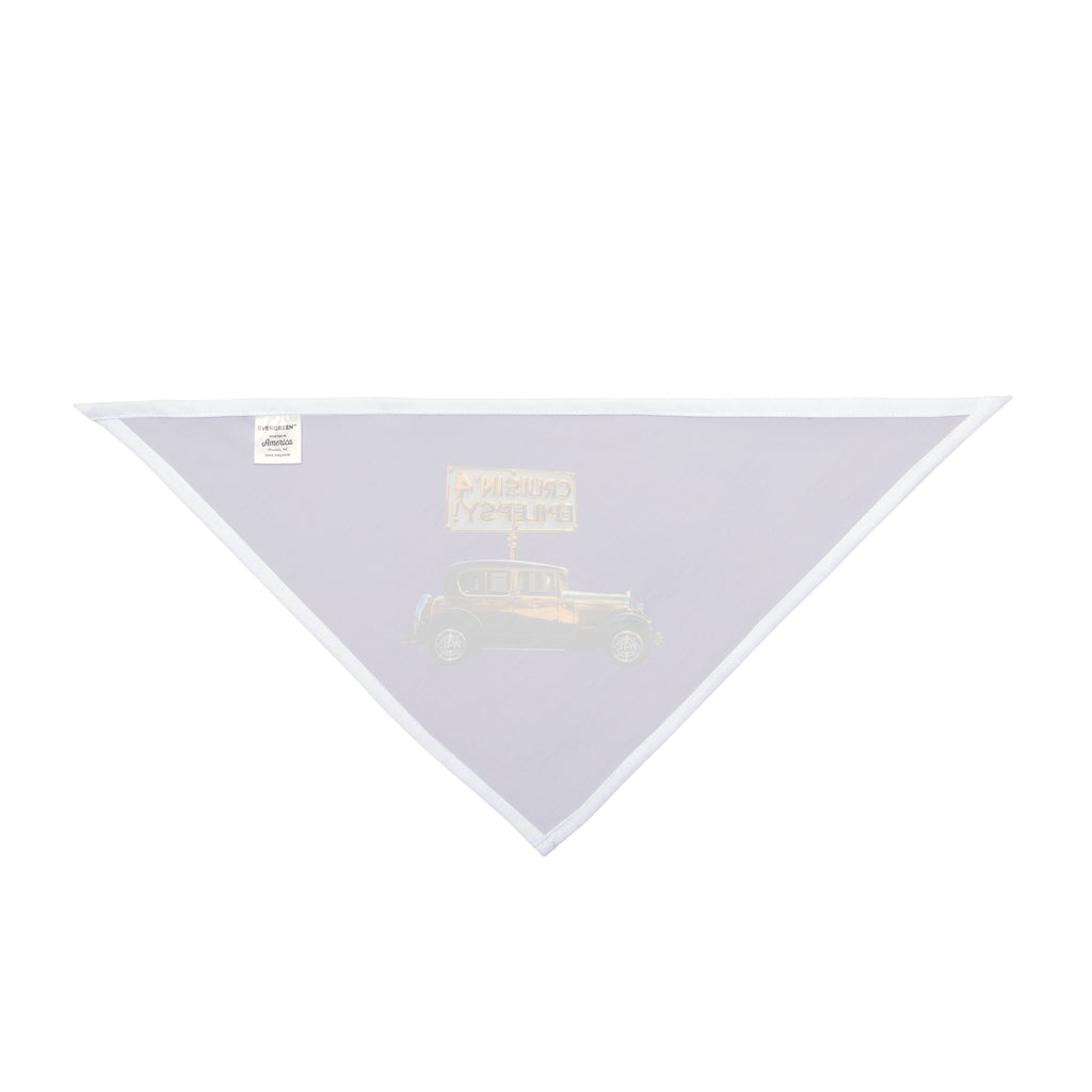 Gold Vintage Car Cruisin' 4 Epilepsy Pet Bandana, Purple