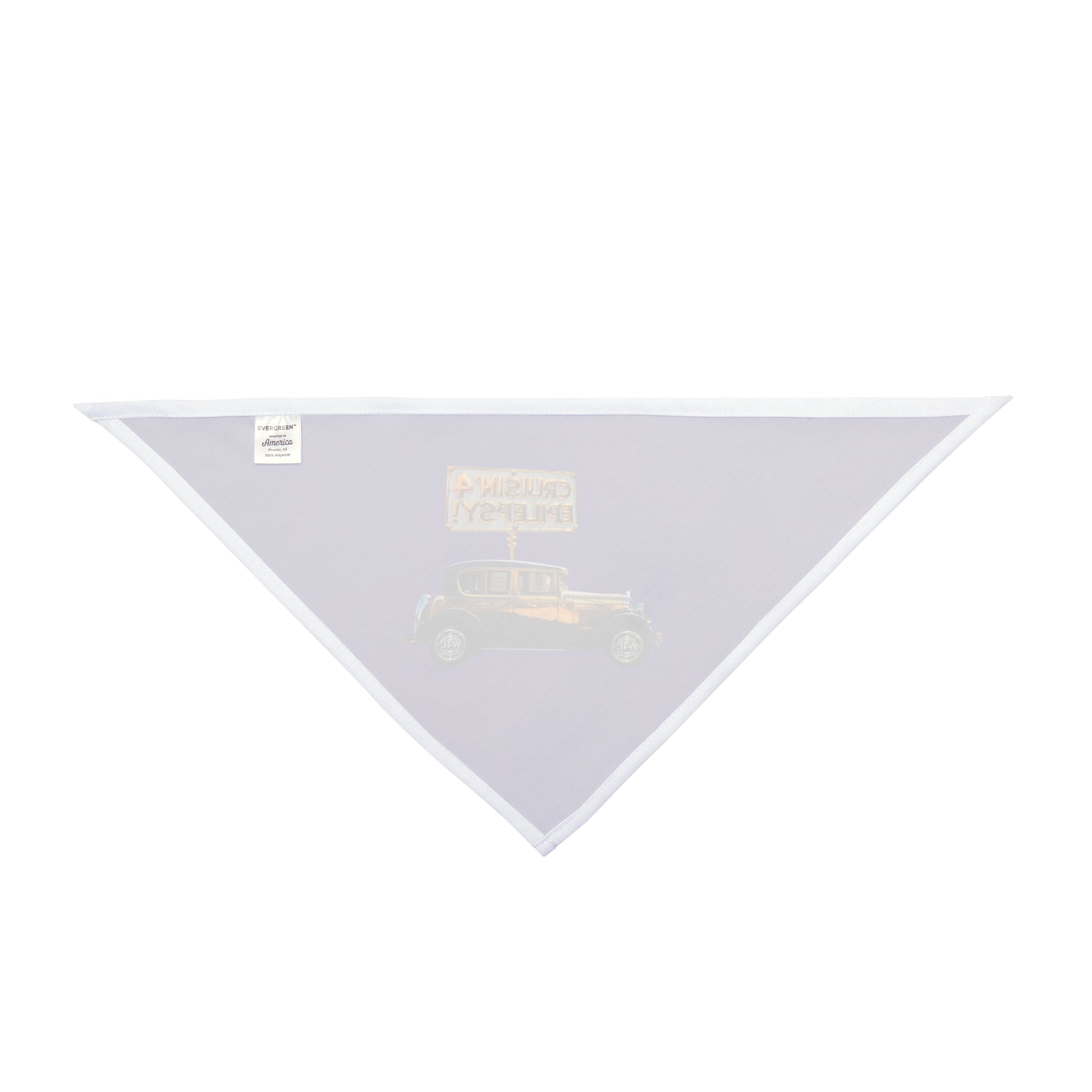 Gold Vintage Car Cruisin' 4 Epilepsy Pet Bandana, Purple