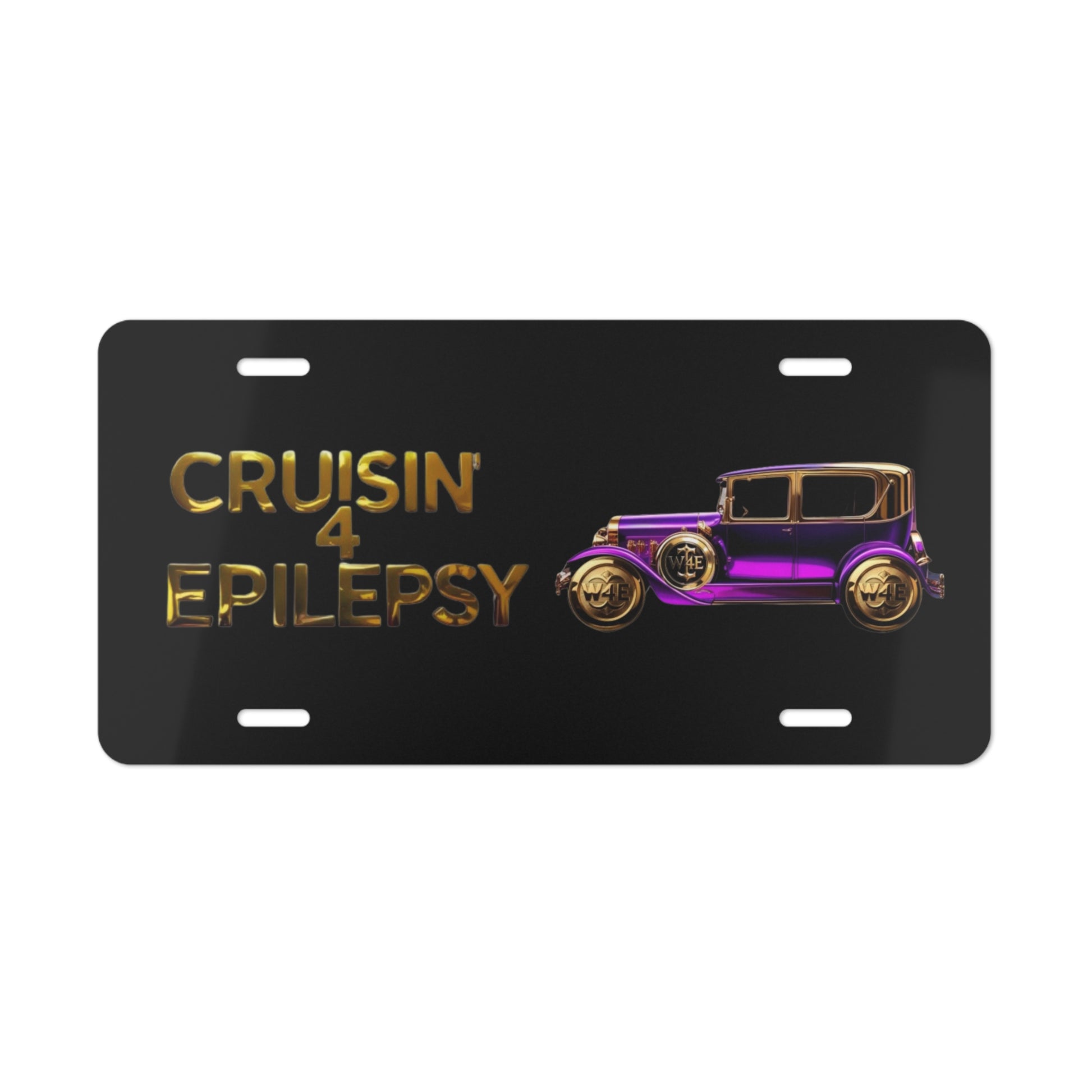 Purple Vintage Car Cruisin' 4 Epilepsy Vanity Plate