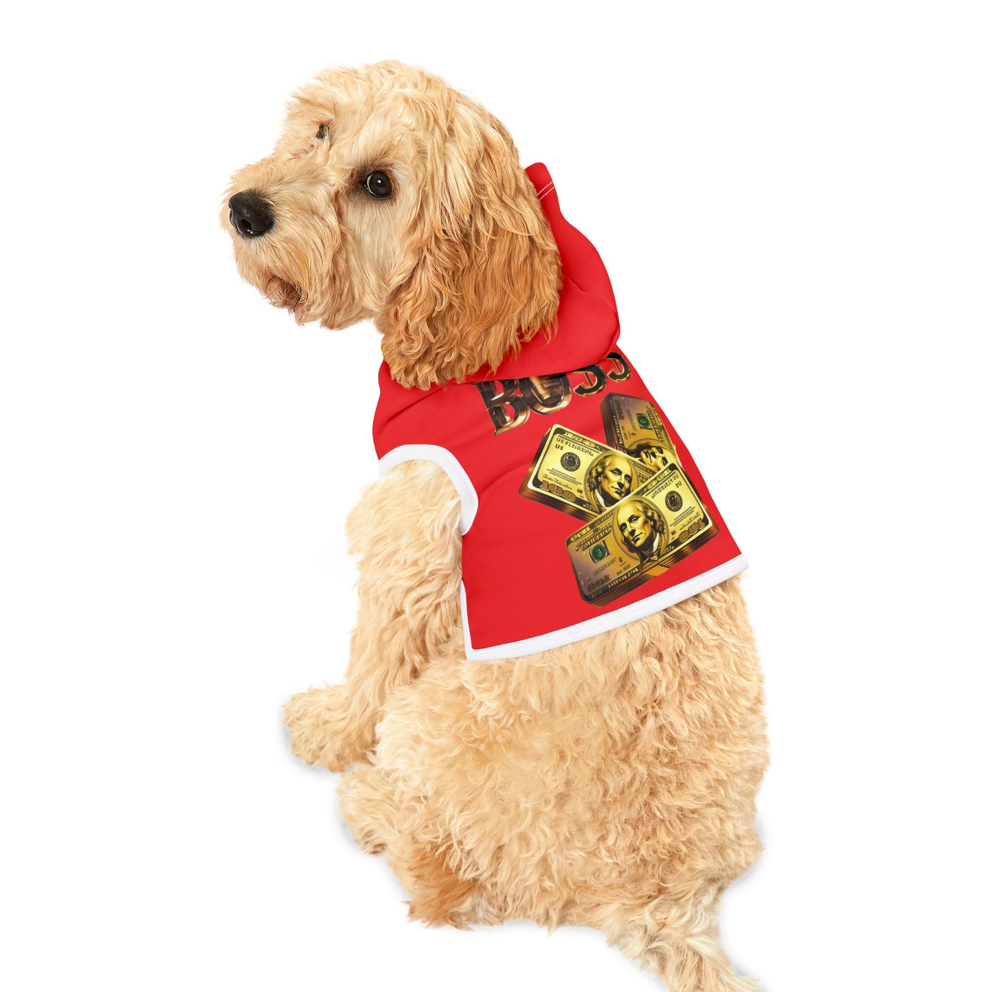 BO$$ Pet Hoodie, Red