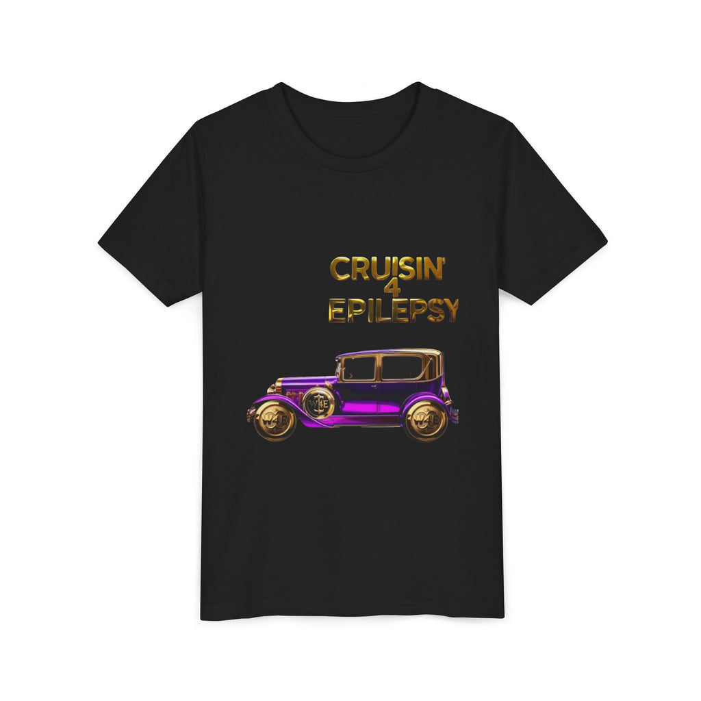 Unisex Youth Purple Vintage Car Cruisin’ 4 Epilepsy Short Sleeve Tee