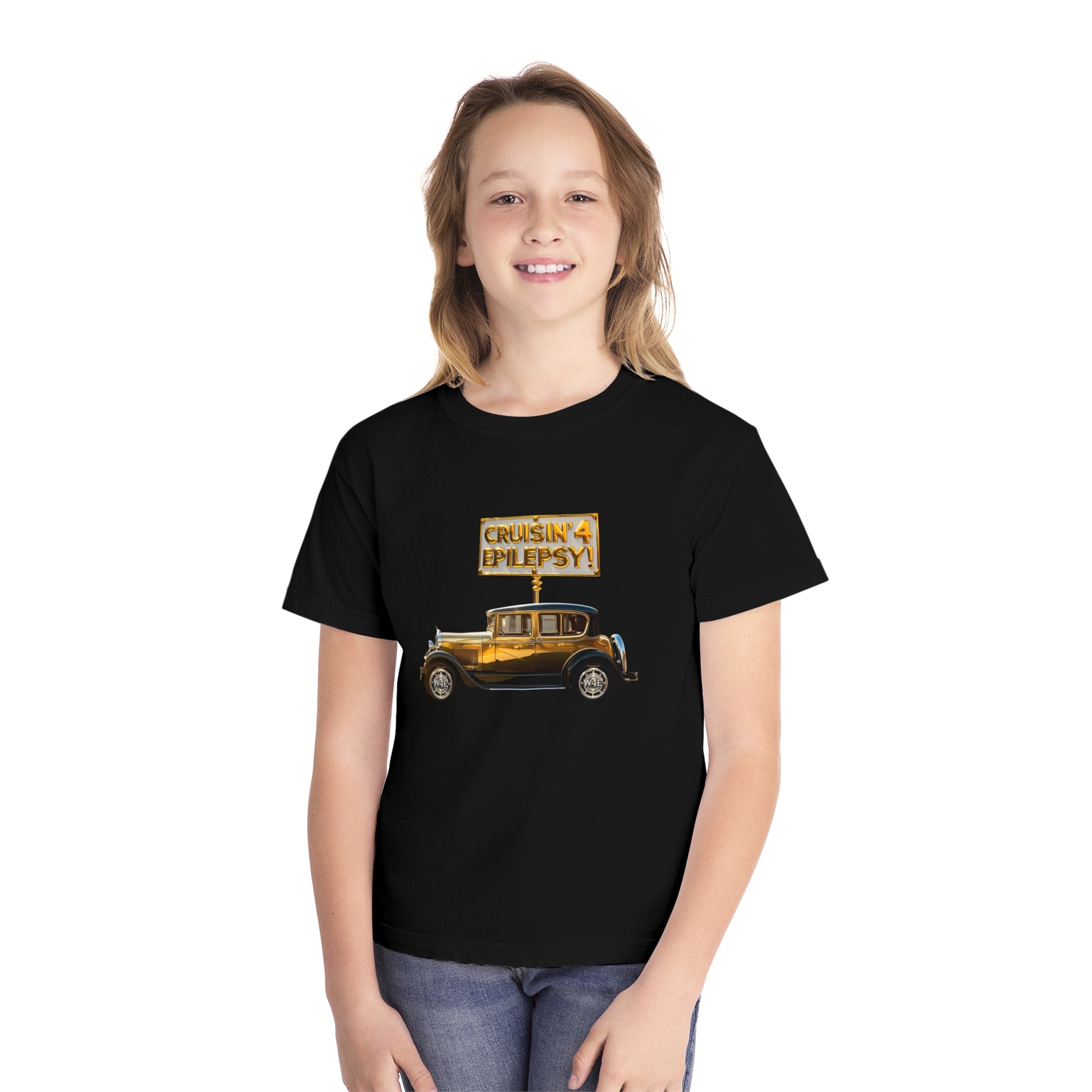 Unisex Gold Vintage Car Cruisin' Tee for Youth Shirt
