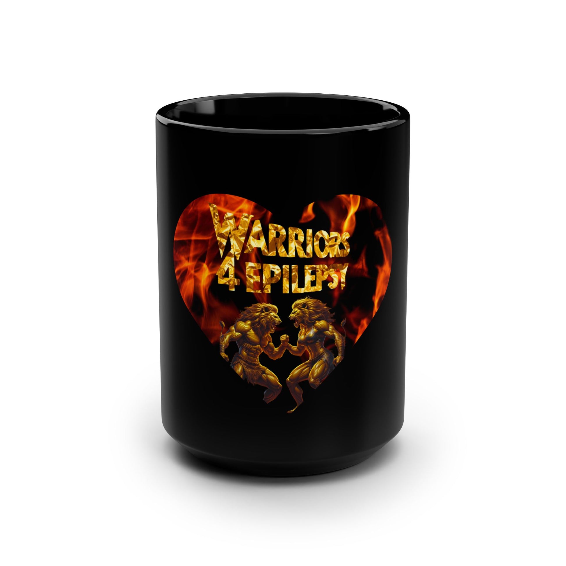 Roaring Lions Warriors 4 Epilepsy Black Coffee Mug - 15oz