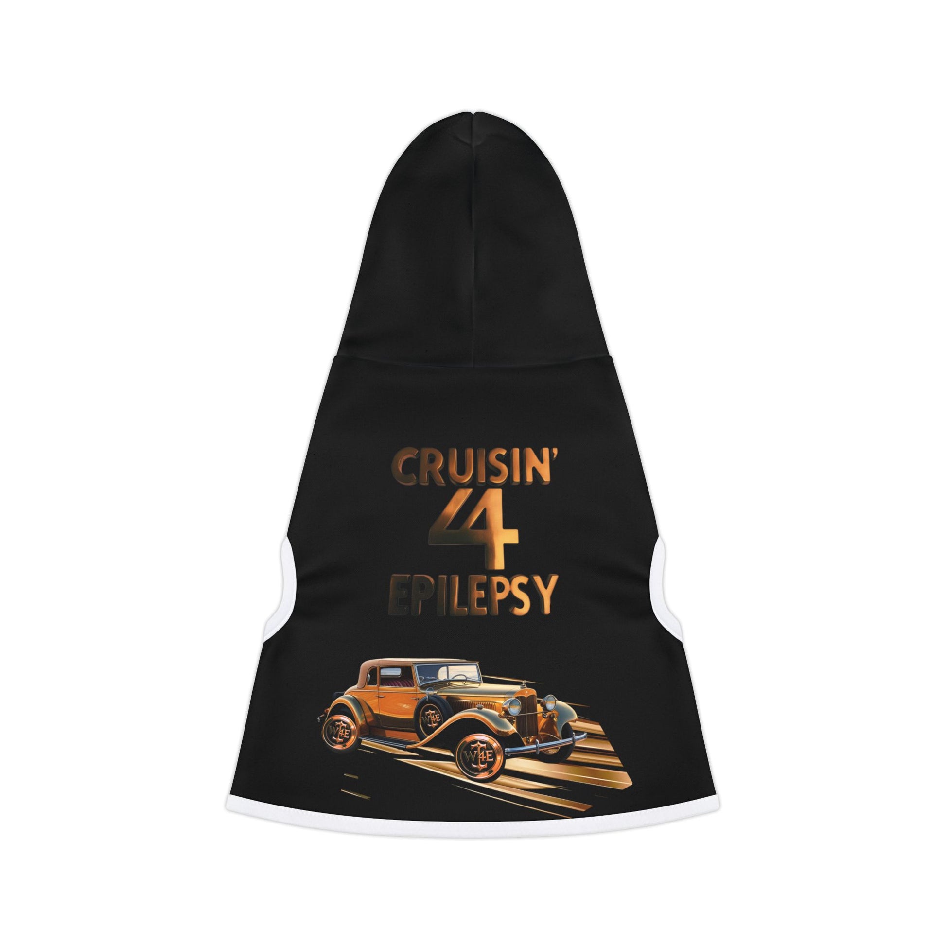 Bronze Cruisin’ 4 Epilepsy Pet Hoodie, Black
