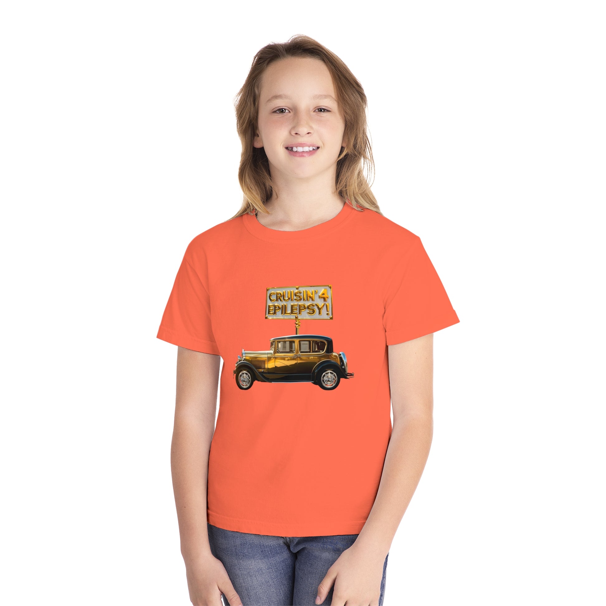 Unisex Gold Vintage Car Cruisin' Tee for Youth Shirt