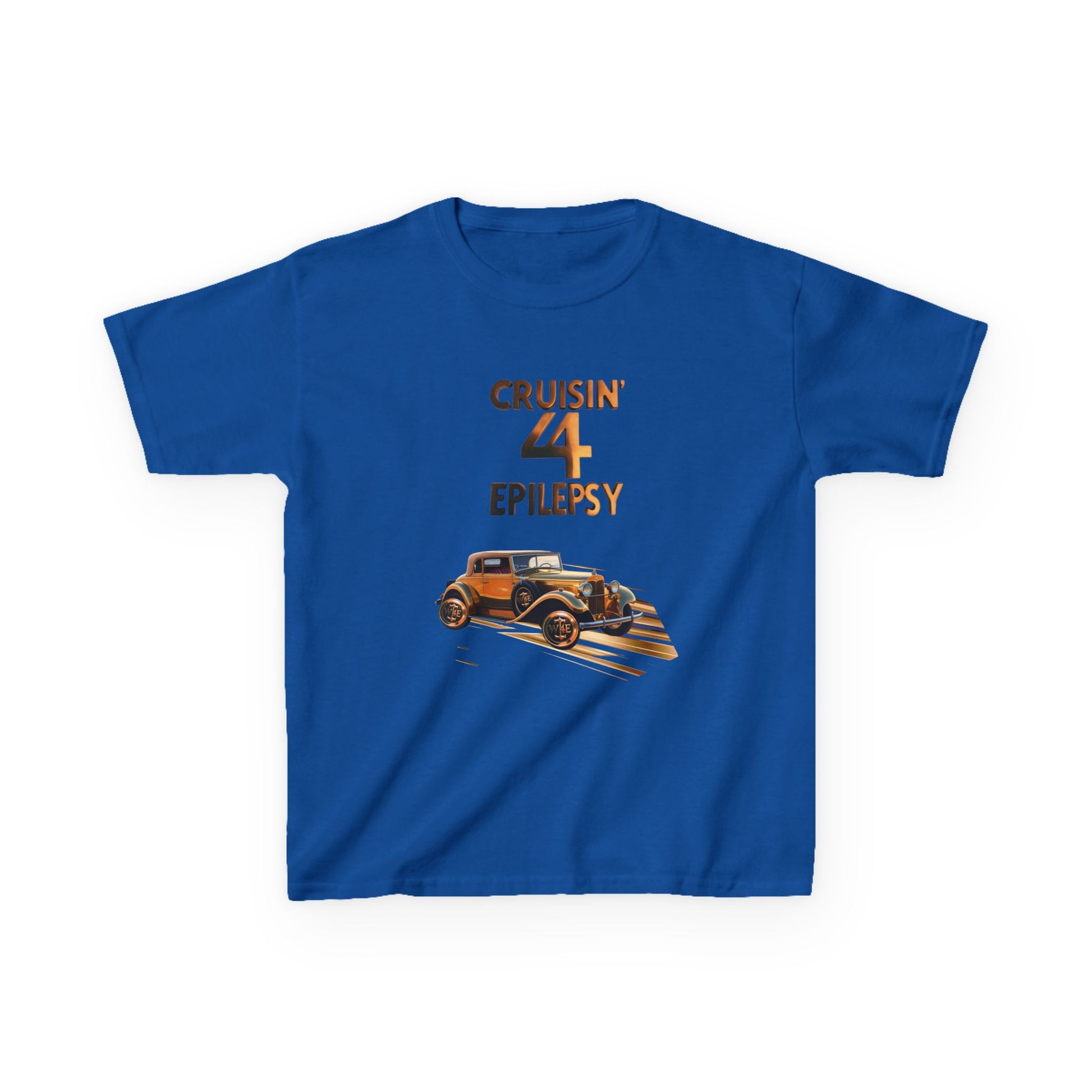 Unisex Kids Bronze Vintage Car Cruisin’ 4 Epilepsy Cotton Tee