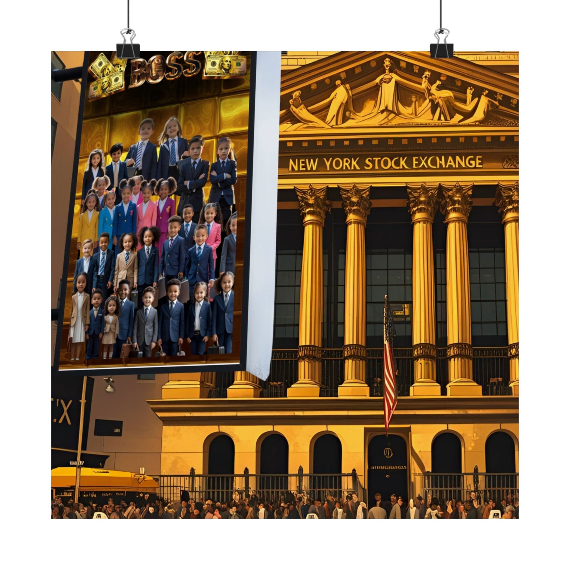 NY Stock Exchange Satin Poster