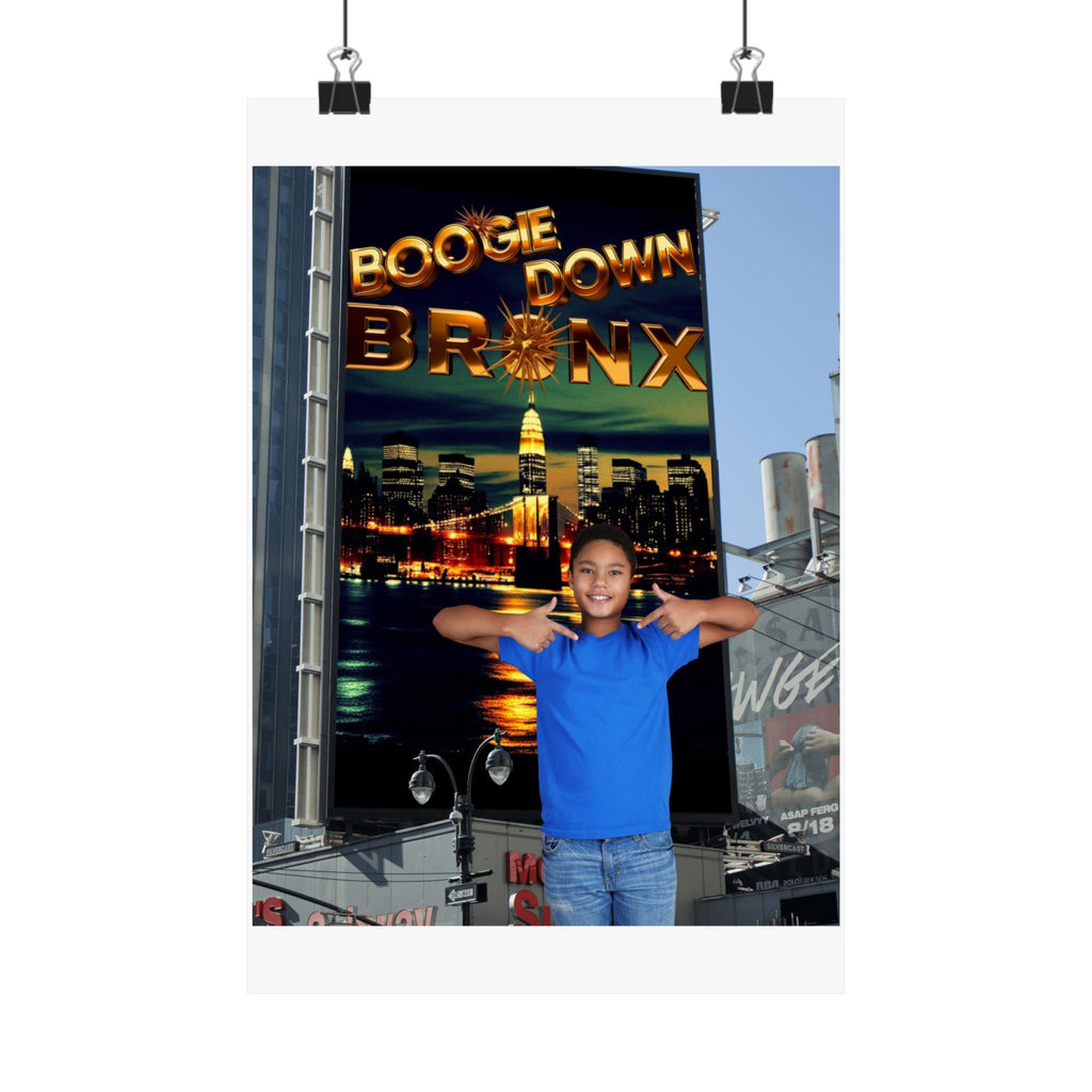 Bronx Satin Wall Art, Cityscape Decor, Urban Home Decoration, Gift for New Yorkers, Boogie Down Bronx Poster