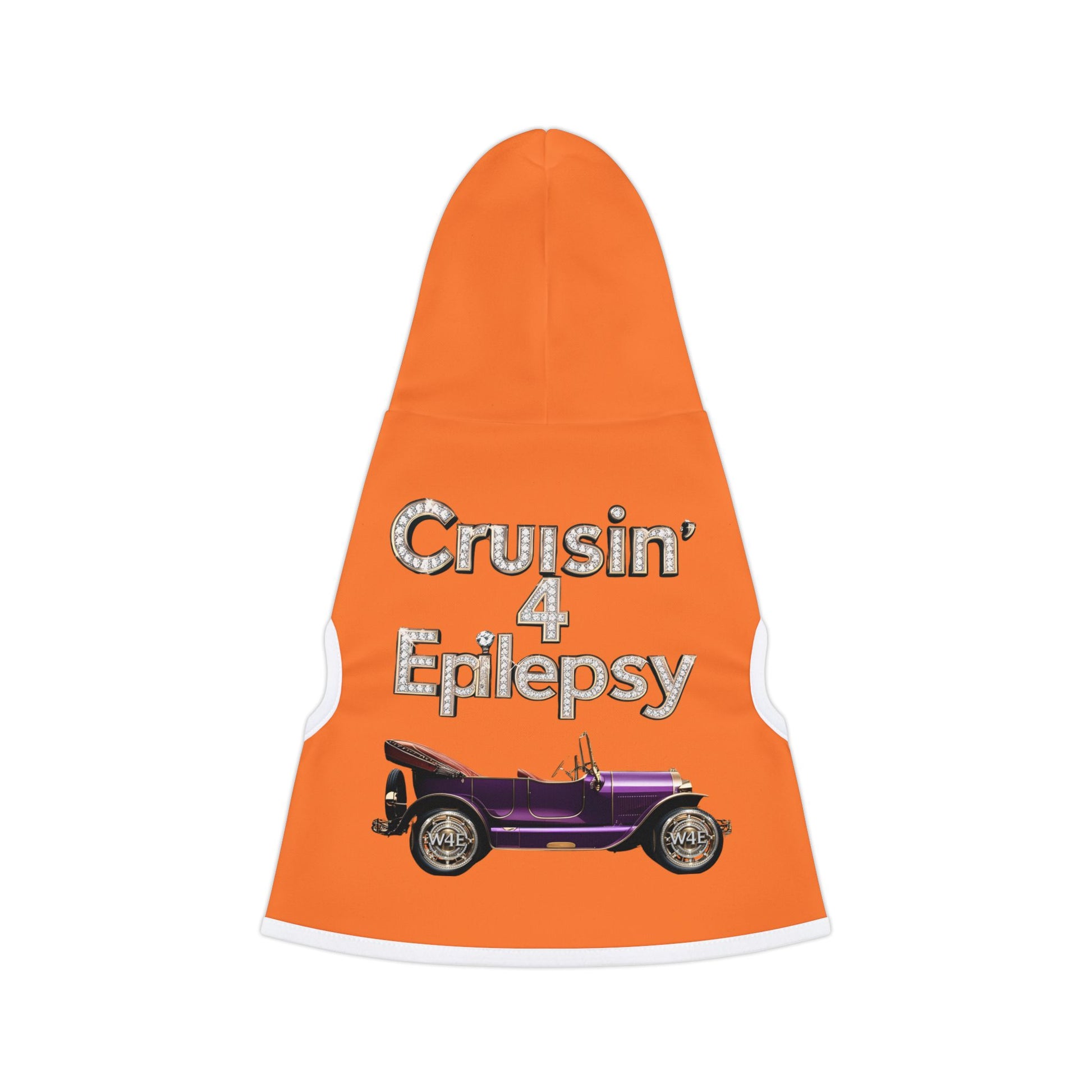 Bling Cruisin’ 4 Epilepsy Pet Hoodie, Orange
