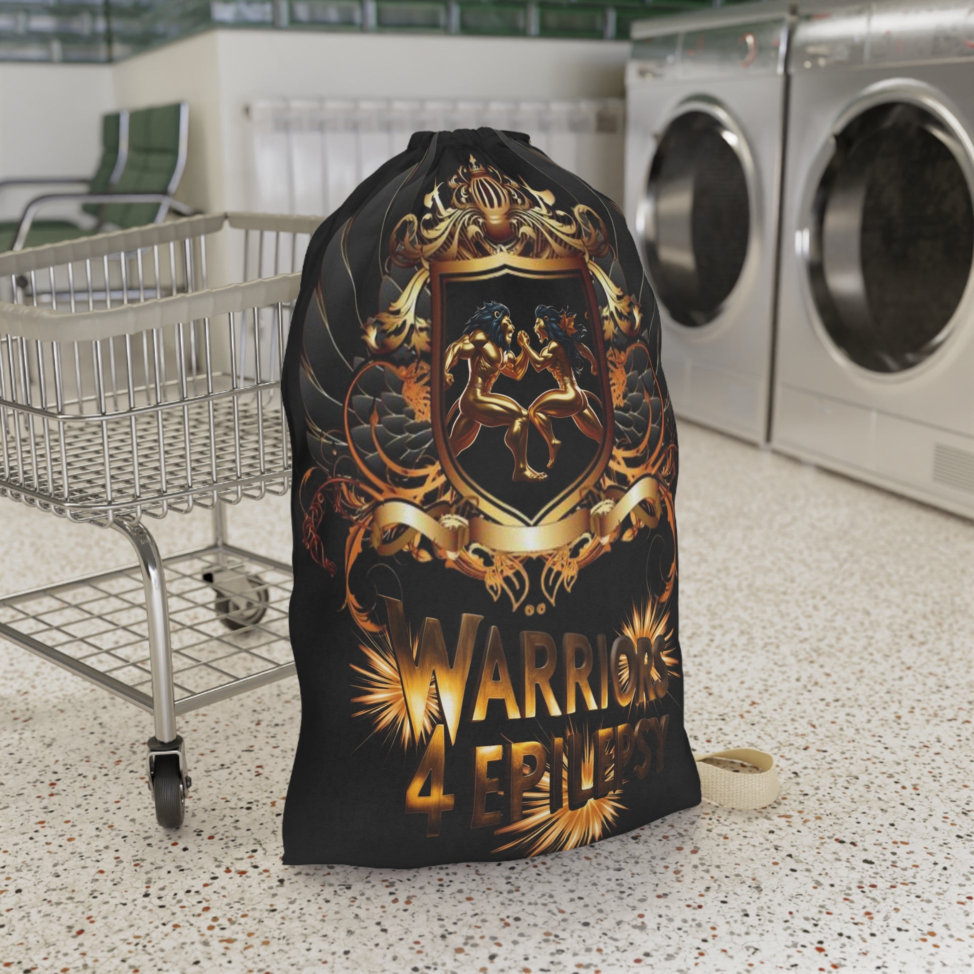 Warrior Spirit Laundry Bag | Elegant Storage Solution, Unisex Gift, Fitness Accessory, Travel Companion, Home Organizer