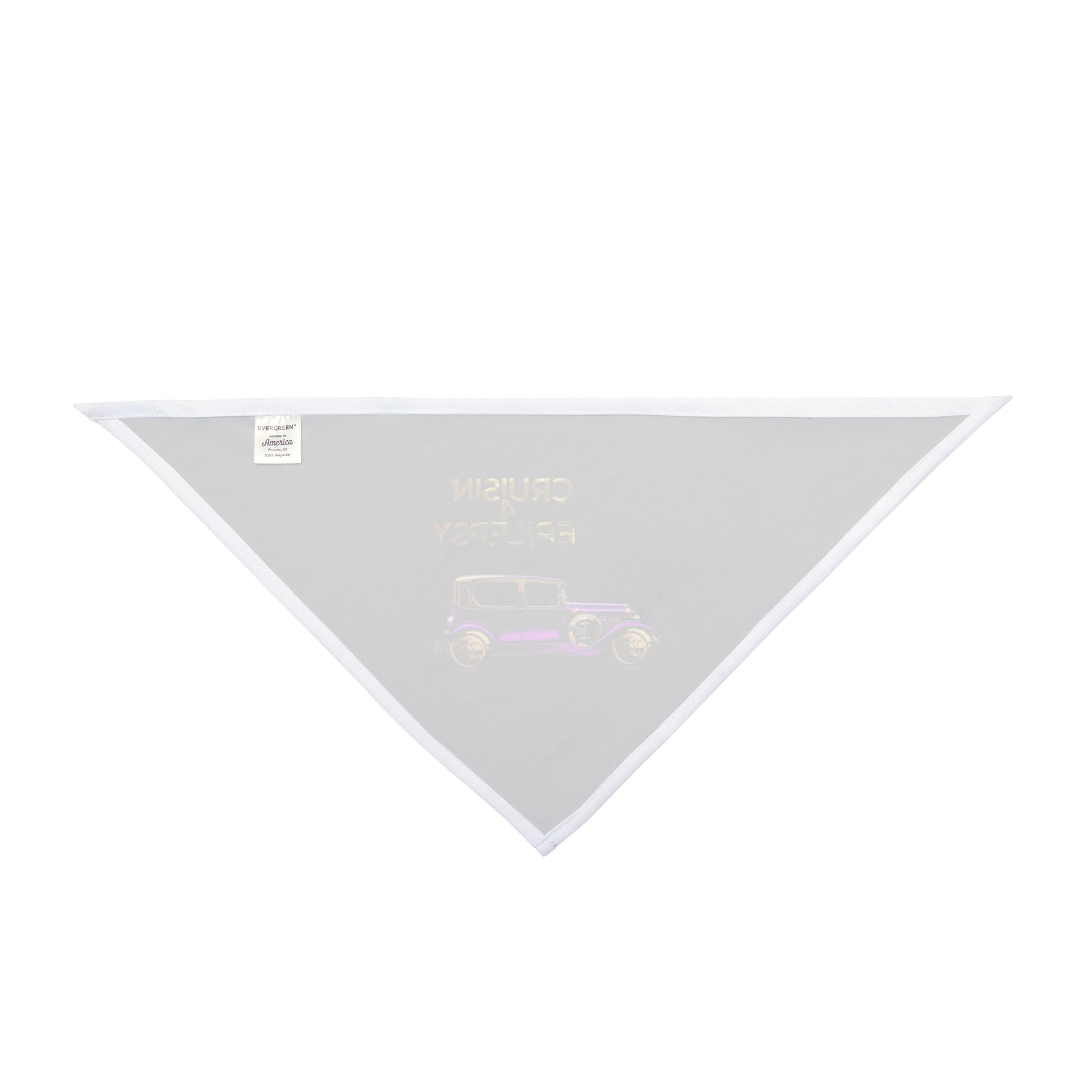 Purple Vintage Car Cruisin' 4 Epilesy Pet Bandana, Black