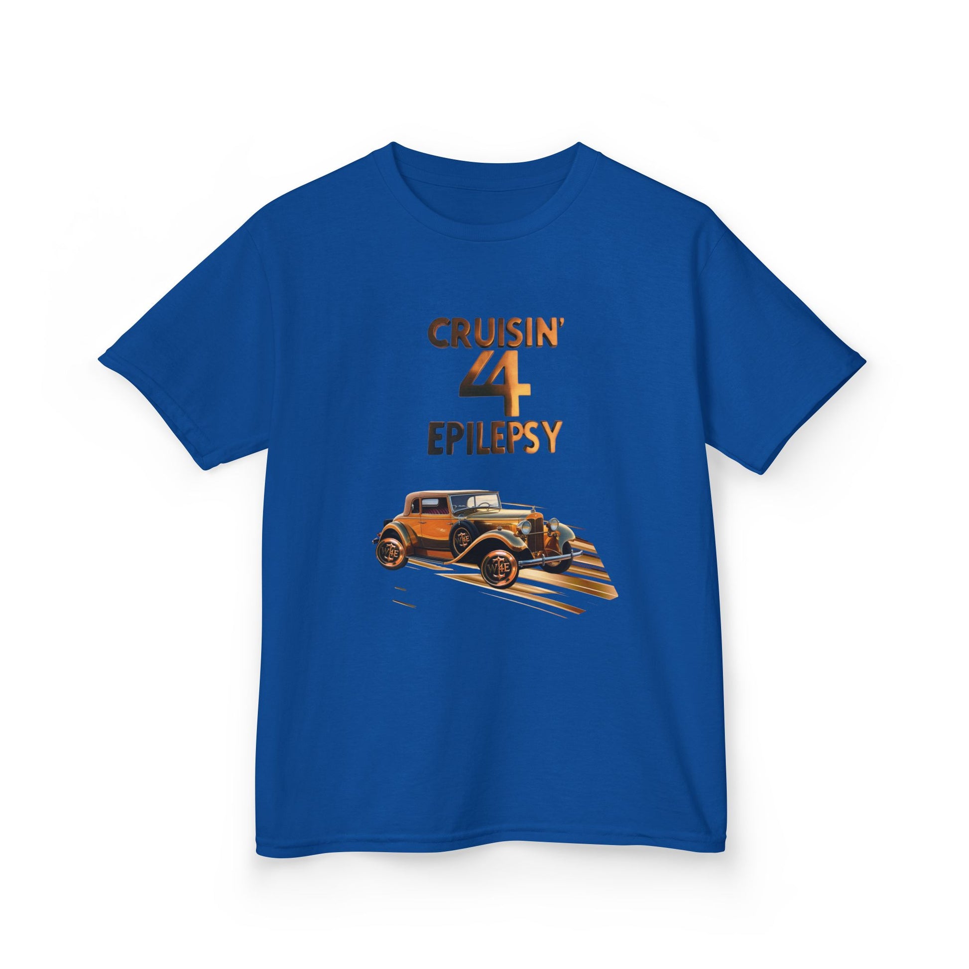 Unisex Kids Bronze Vintage Car Cruisin’ 4 Epilepsy Cotton Tee