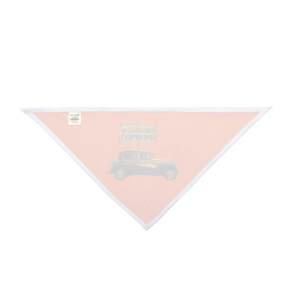 Gold Vintage Car Cruisin' 4 Epilepsy Pet Bandana, Orange