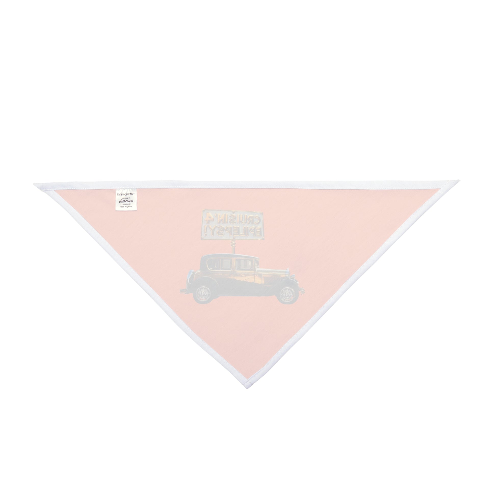 Gold Vintage Car Cruisin' 4 Epilepsy Pet Bandana, Orange