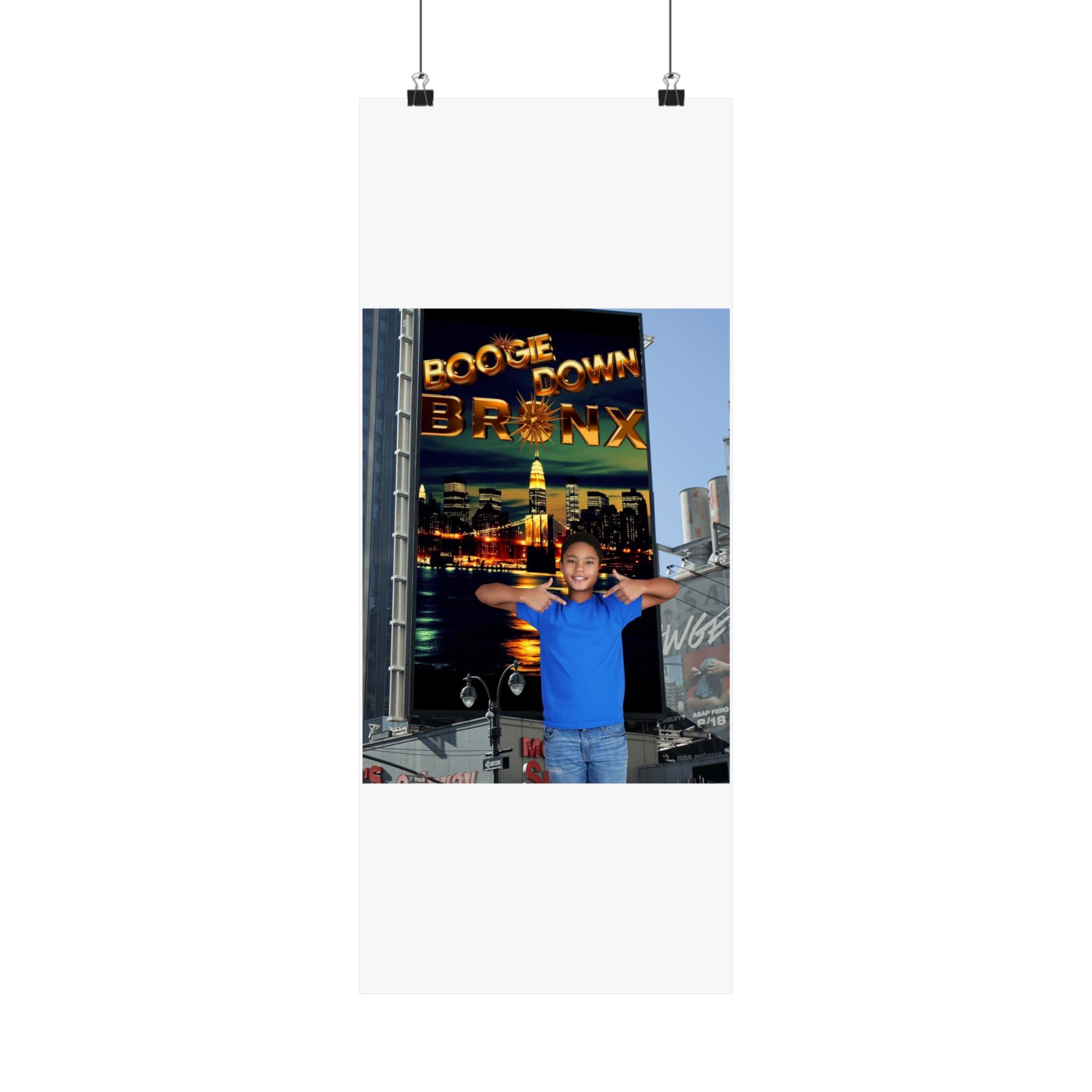 Bronx Satin Wall Art, Cityscape Decor, Urban Home Decoration, Gift for New Yorkers, Boogie Down Bronx Poster