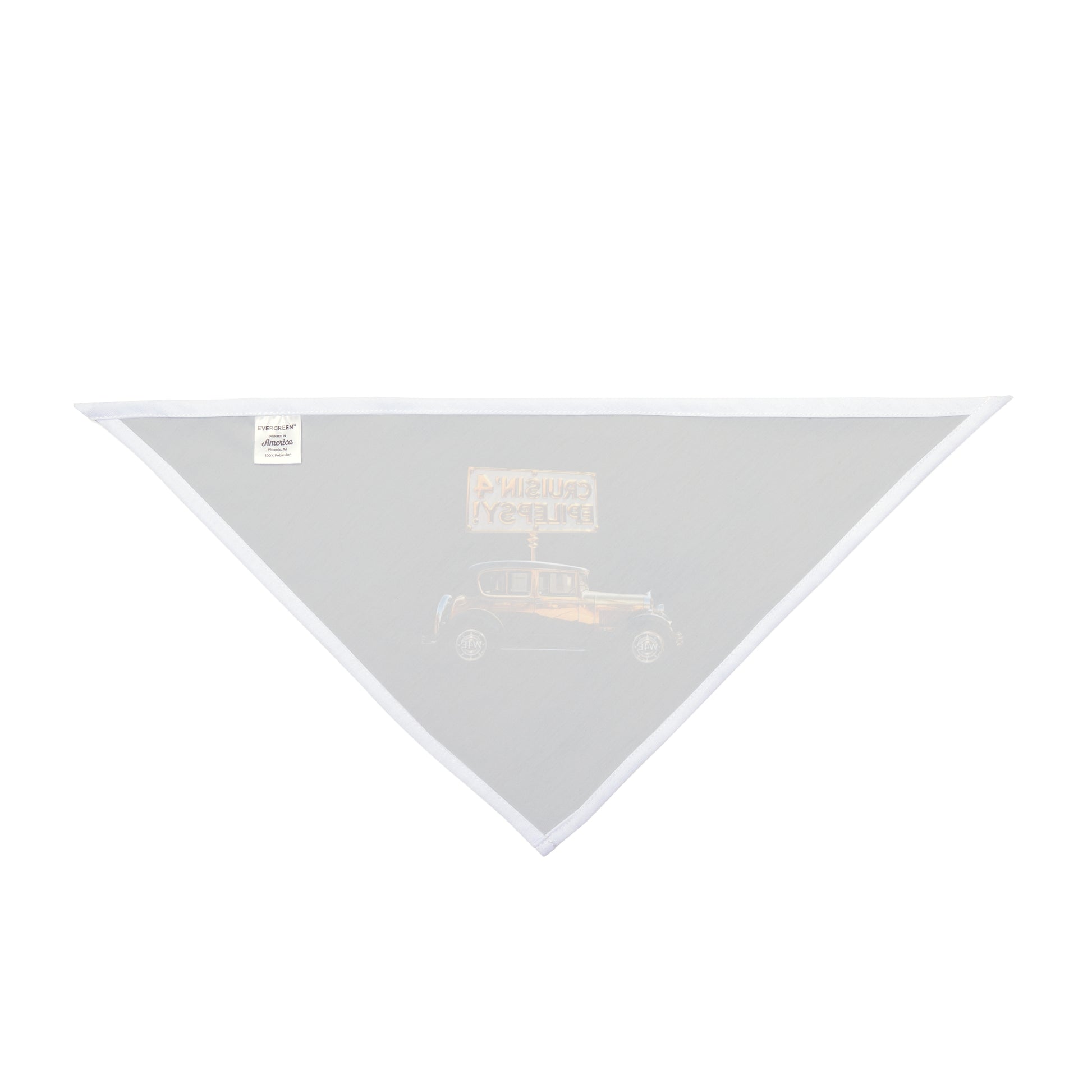 Gold Vintage Car Cruisin"  4 Epilepsy Pet Bandana, Black
