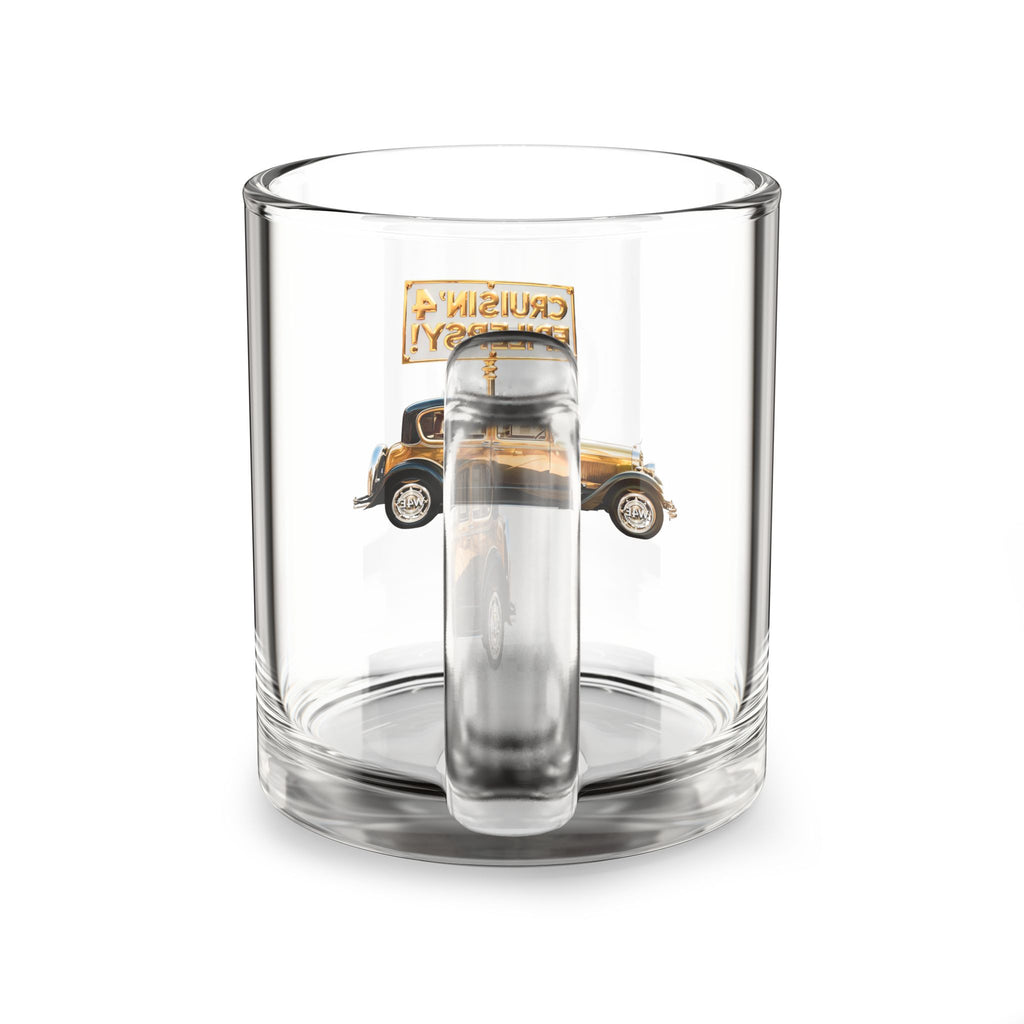 Gold Vintage Car Cruisin' 4 Epilepsy Glass Mug, 10oz