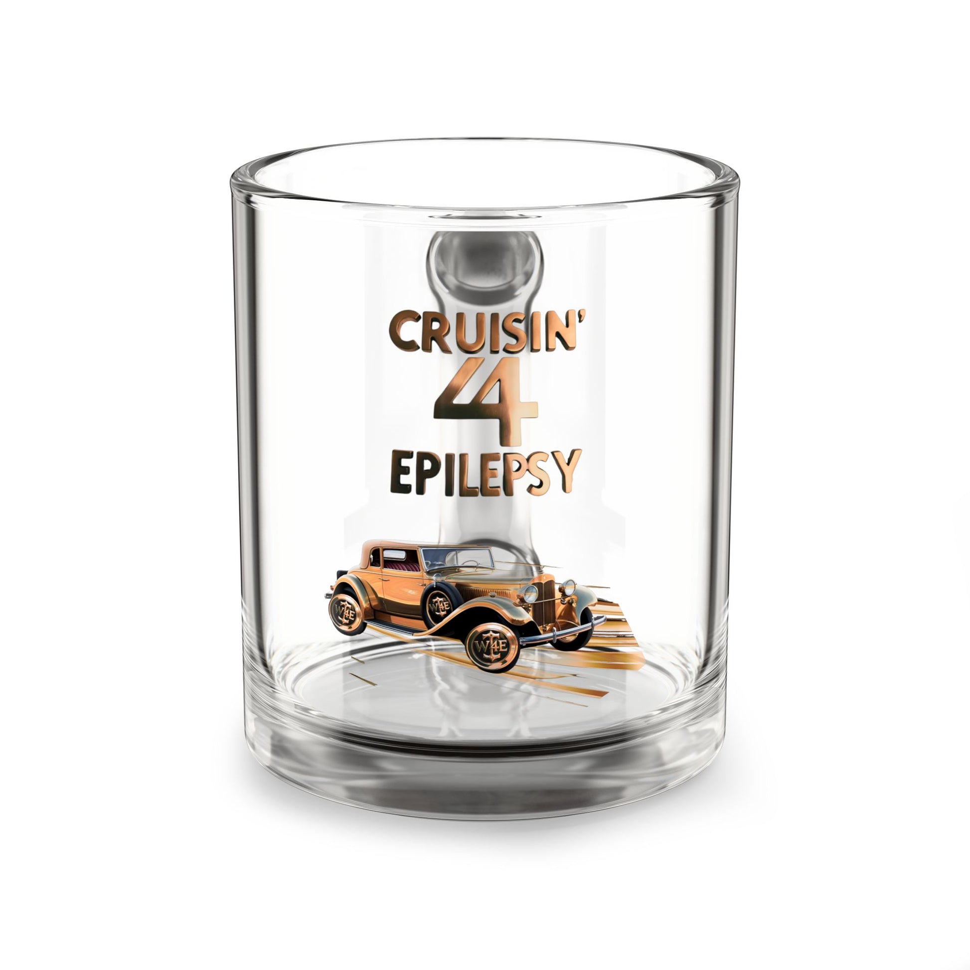 Bronze Vintage Car Cruisin' 4 Epilepsy Glass Mug, 10oz