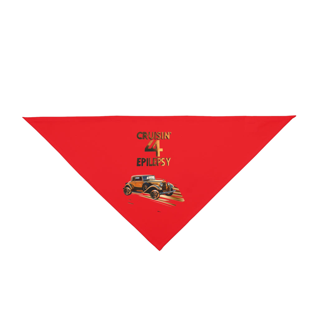 Bronze Vintage Car Cruisin' 4 Epilepsy Pet Bandana, Red