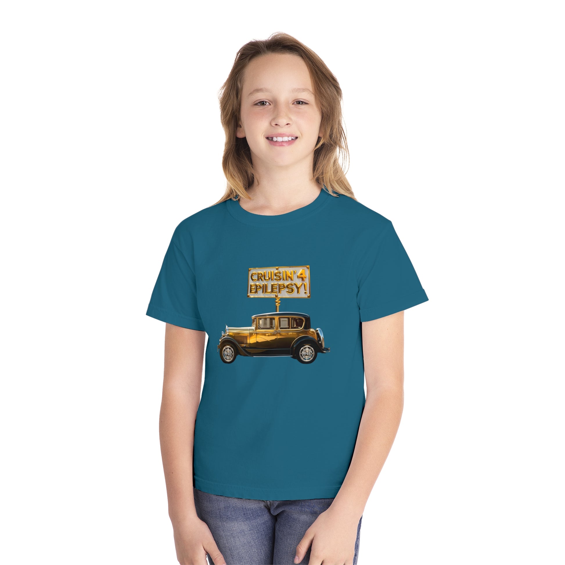 Unisex Gold Vintage Car Cruisin' Tee for Youth Shirt