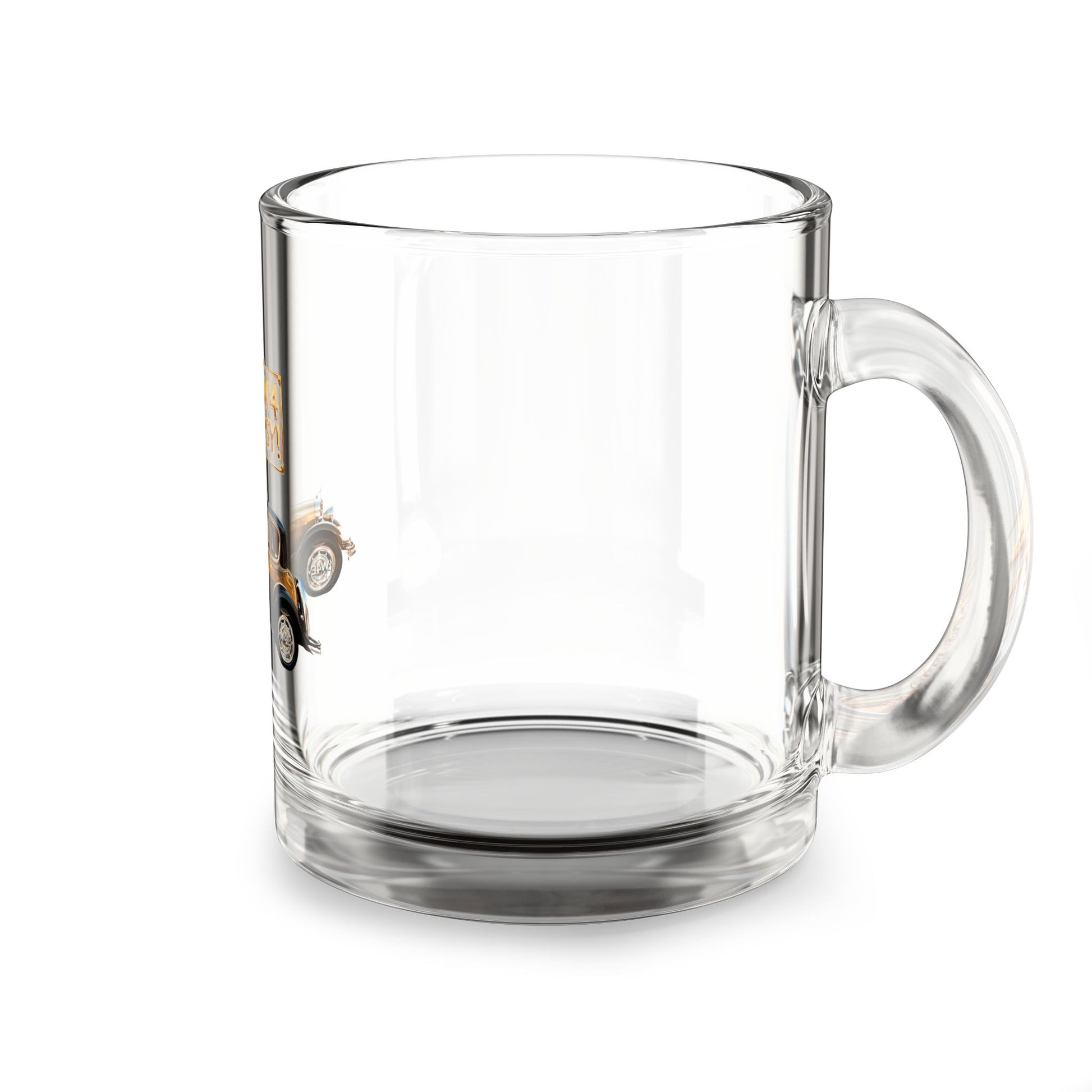 Gold Vintage Car Cruisin' 4 Epilepsy Glass Mug, 10oz