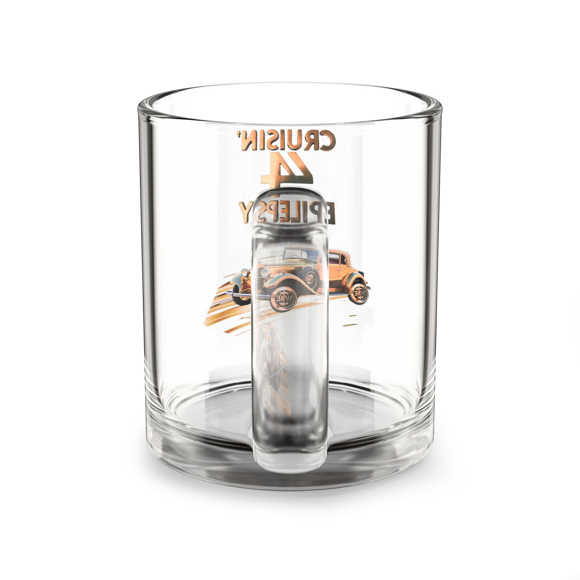 Bronze Vintage Car Cruisin' 4 Epilepsy Glass Mug, 10oz