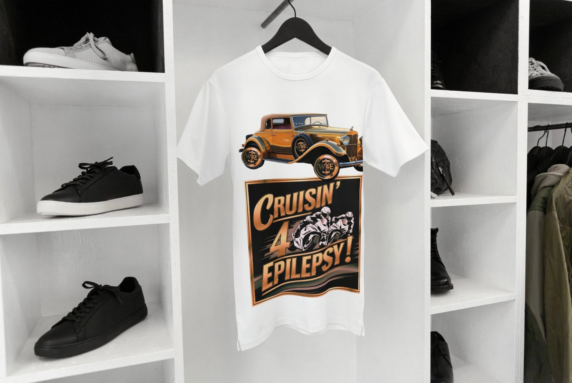 Bronze Vintage Car Cruisin' 4 Epilepsy  Men's Tee