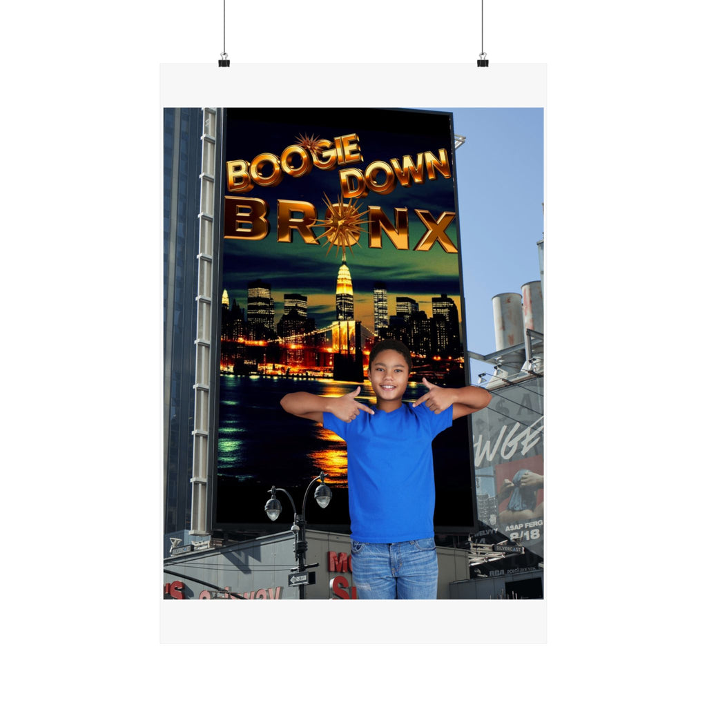 Bronx Satin Wall Art, Cityscape Decor, Urban Home Decoration, Gift for New Yorkers, Boogie Down Bronx Poster
