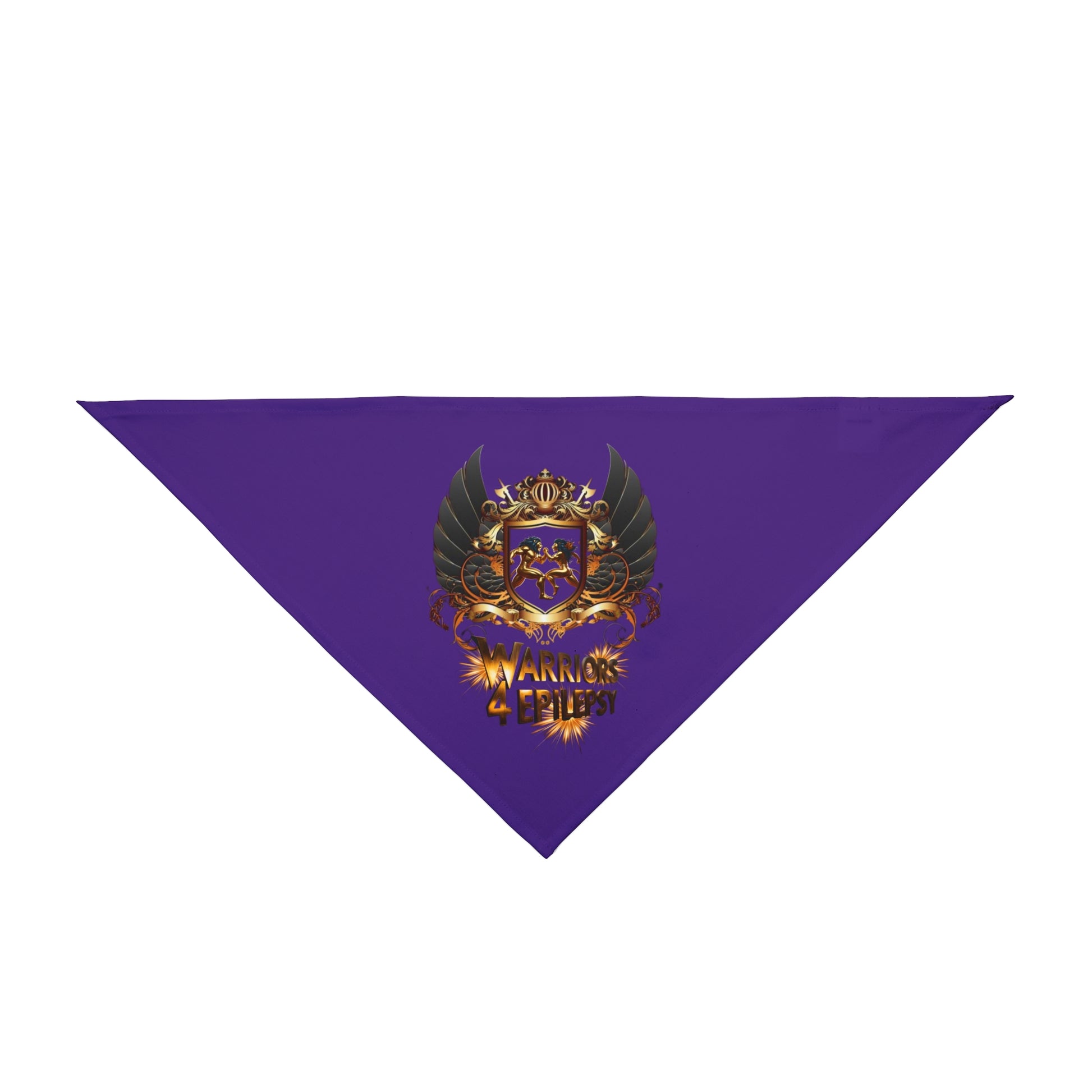 Warriors 4 Epilepsy Pet Bandana, Purple