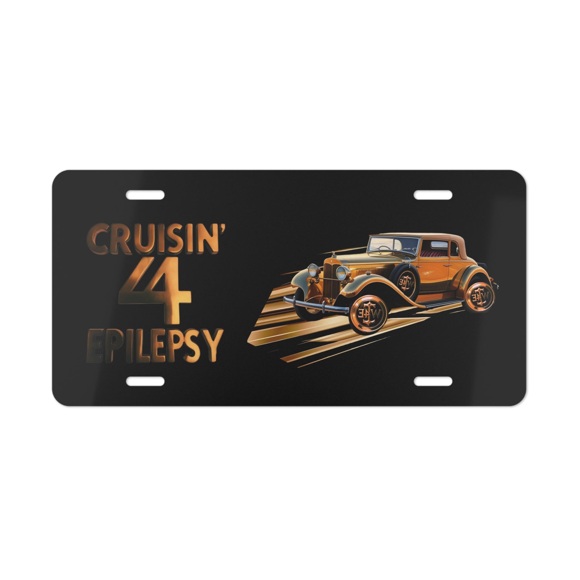Bronze Vintage Car Cruisin' 4 Epilepsy Vanity Plate