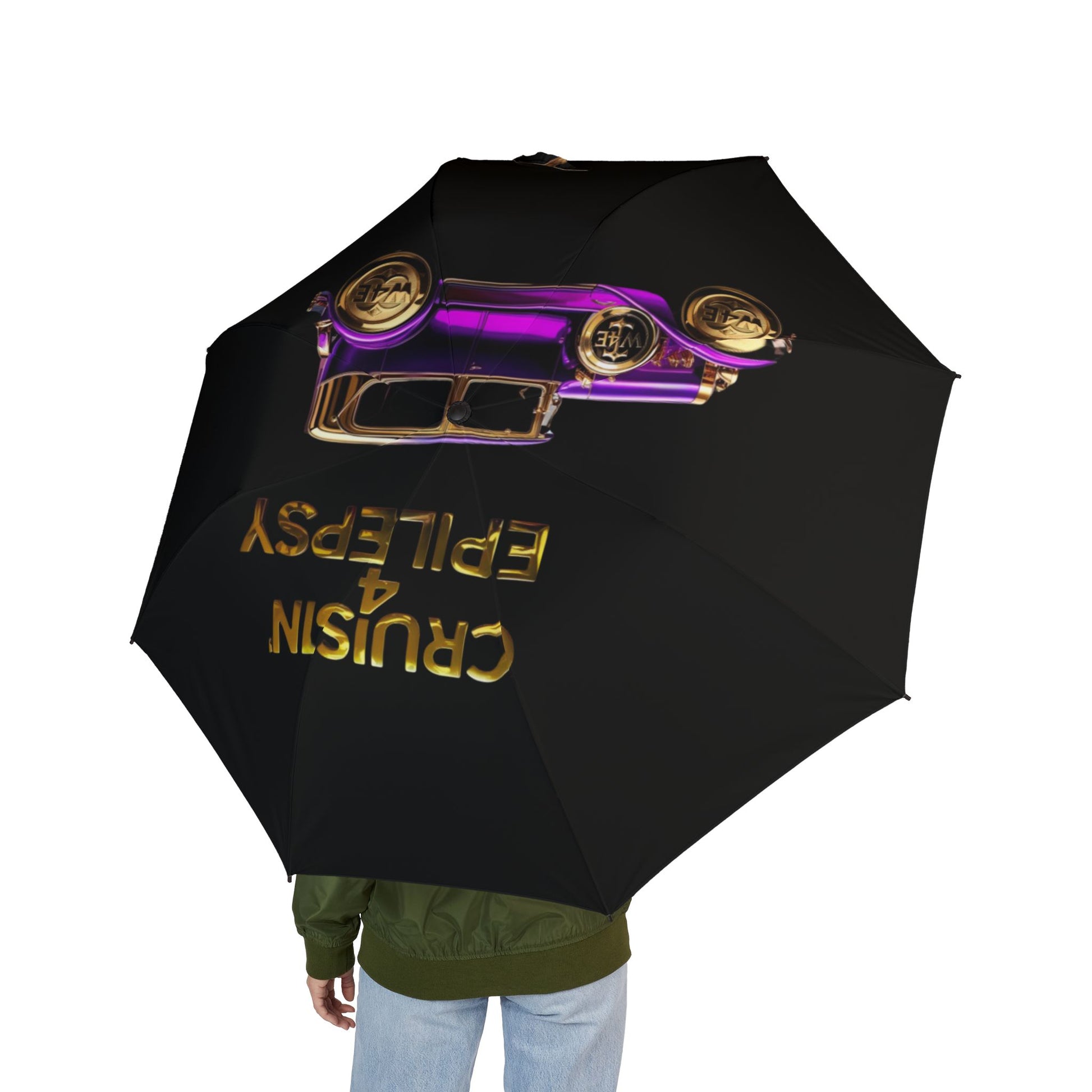 Purple Vintage Car Cruisin' 4 Epilepsy Umbrella