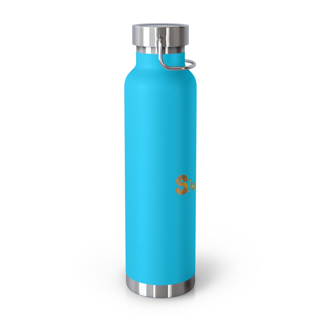 SheEO Inspirational Copper Water Bottle, Motivational Travel Mug, Reusable Drink Container, Gift for Her, Eco-Friendly Hydro Flask