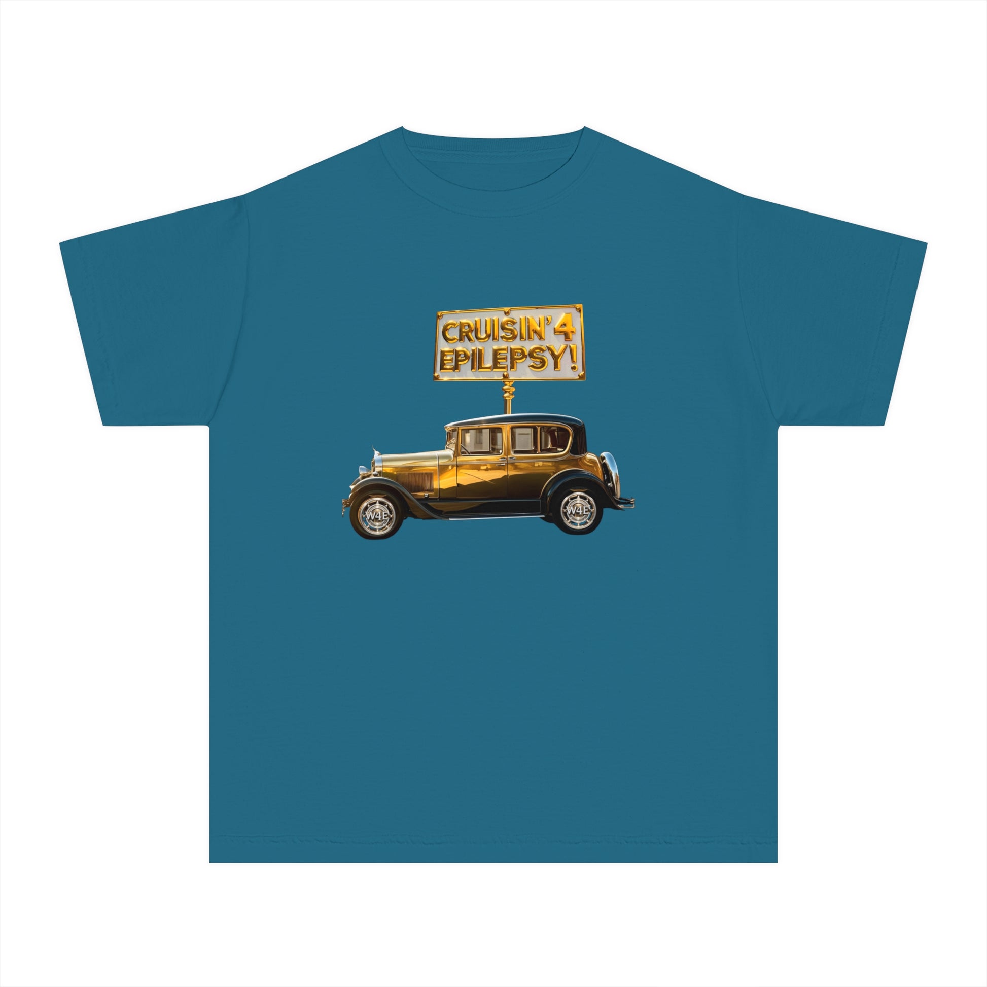 Unisex Gold Vintage Car Cruisin' Tee for Youth Shirt