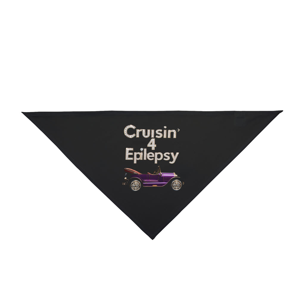 Bling Cruisin' 4 Epilepsy Pet Bandana, Black
