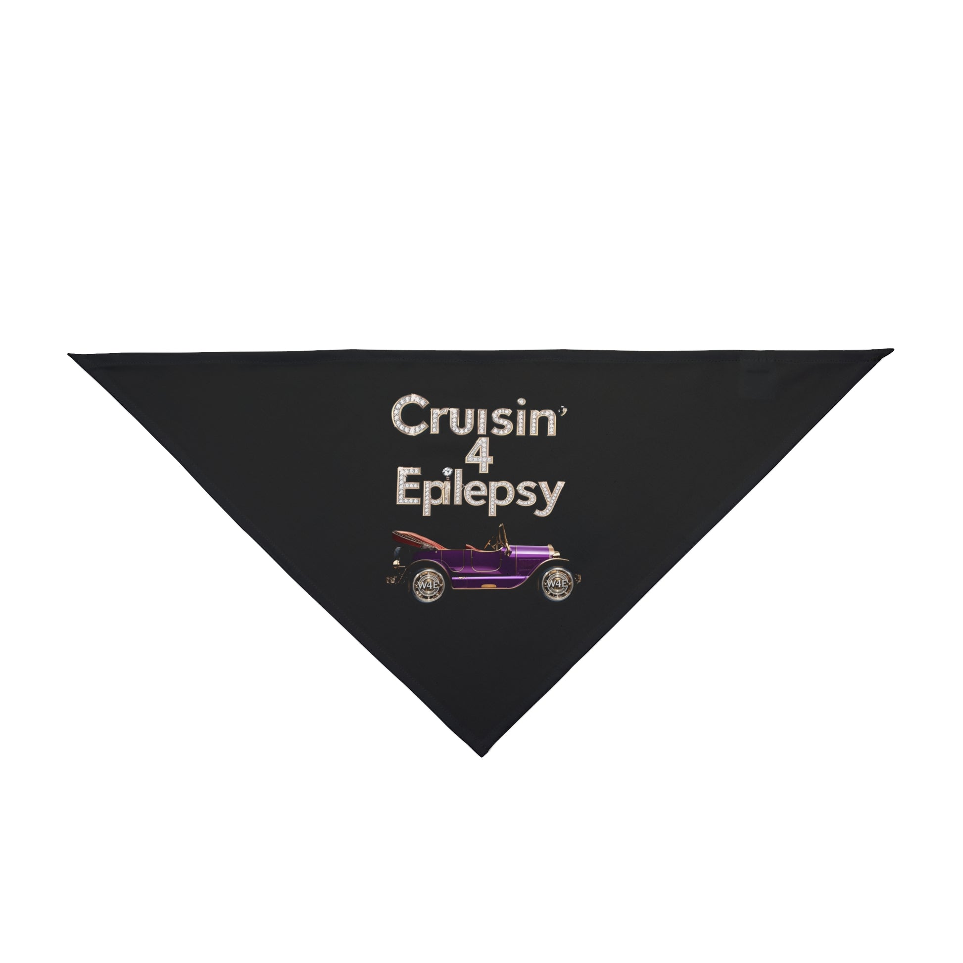 Bling Cruisin' 4 Epilepsy Pet Bandana, Black