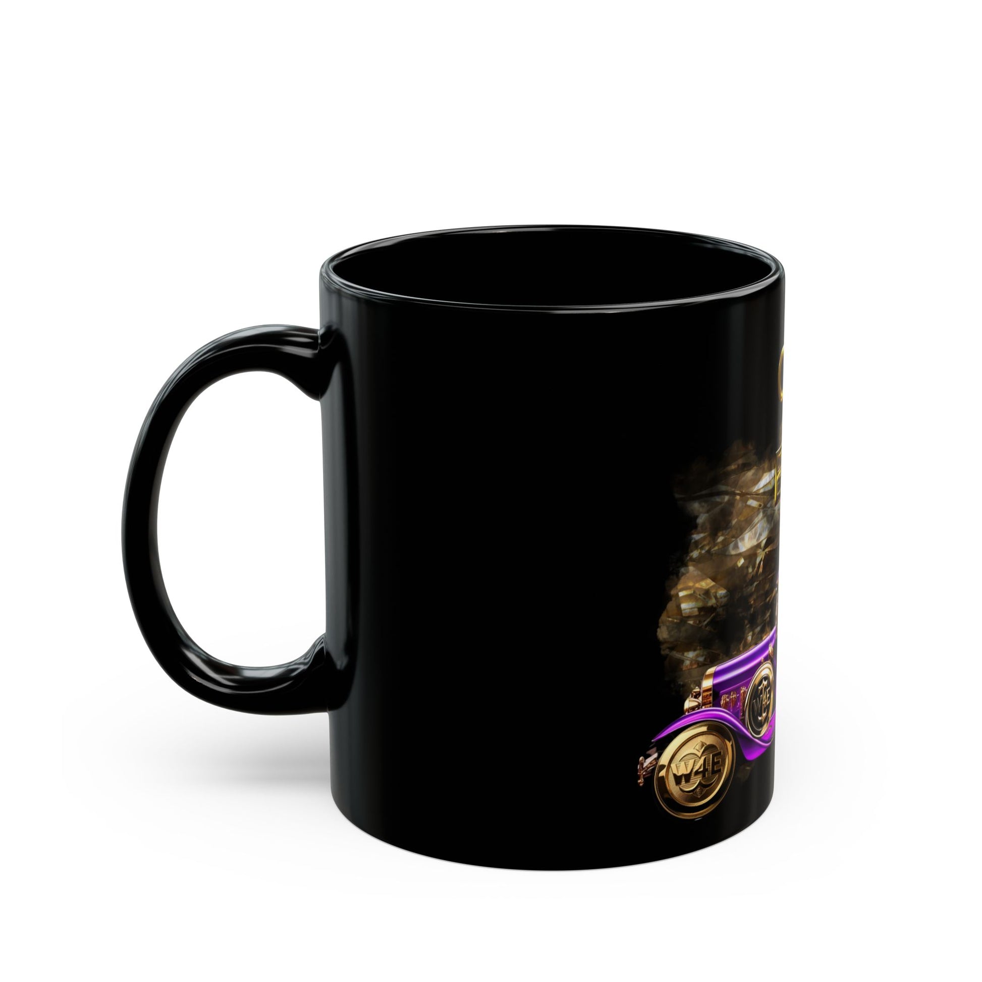 Cruisin' 4 Epilepsy Black Mug - Support Awareness, Gift for Epilepsy Advocates, Classic Car Theme, Perfect for Coffee or Tea Lovers