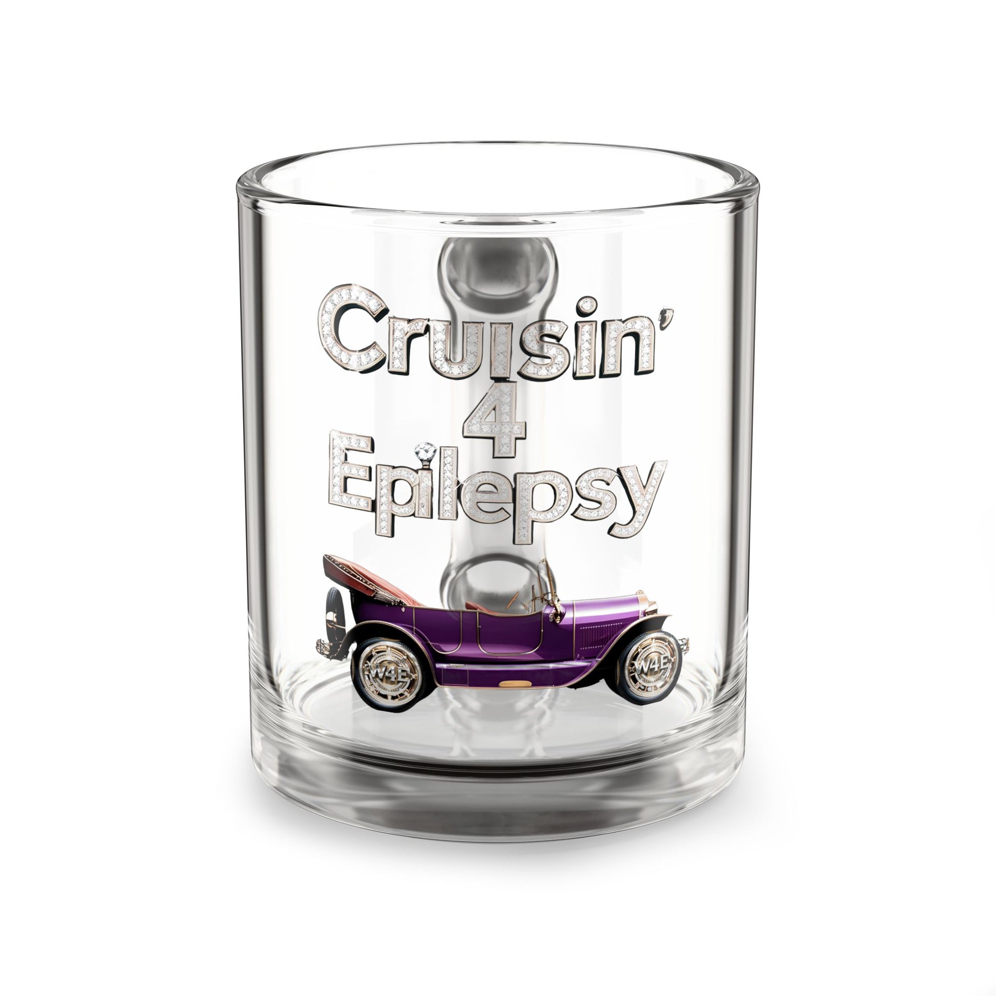 Bling Vintage Car Cruisin' 4 Epilepsy Glass Mug, 10oz