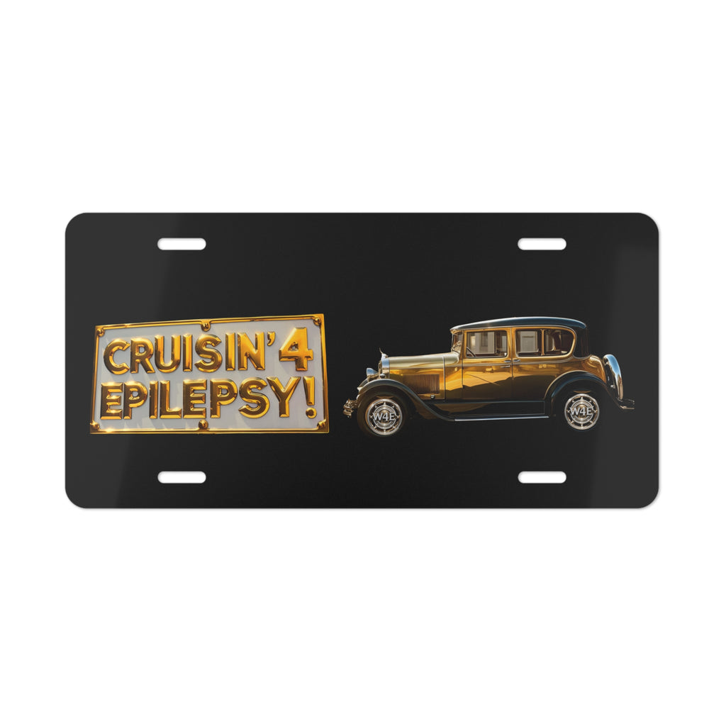 Gold Vintage Car Cruisin' 4 Epilepsy Vanity Plate