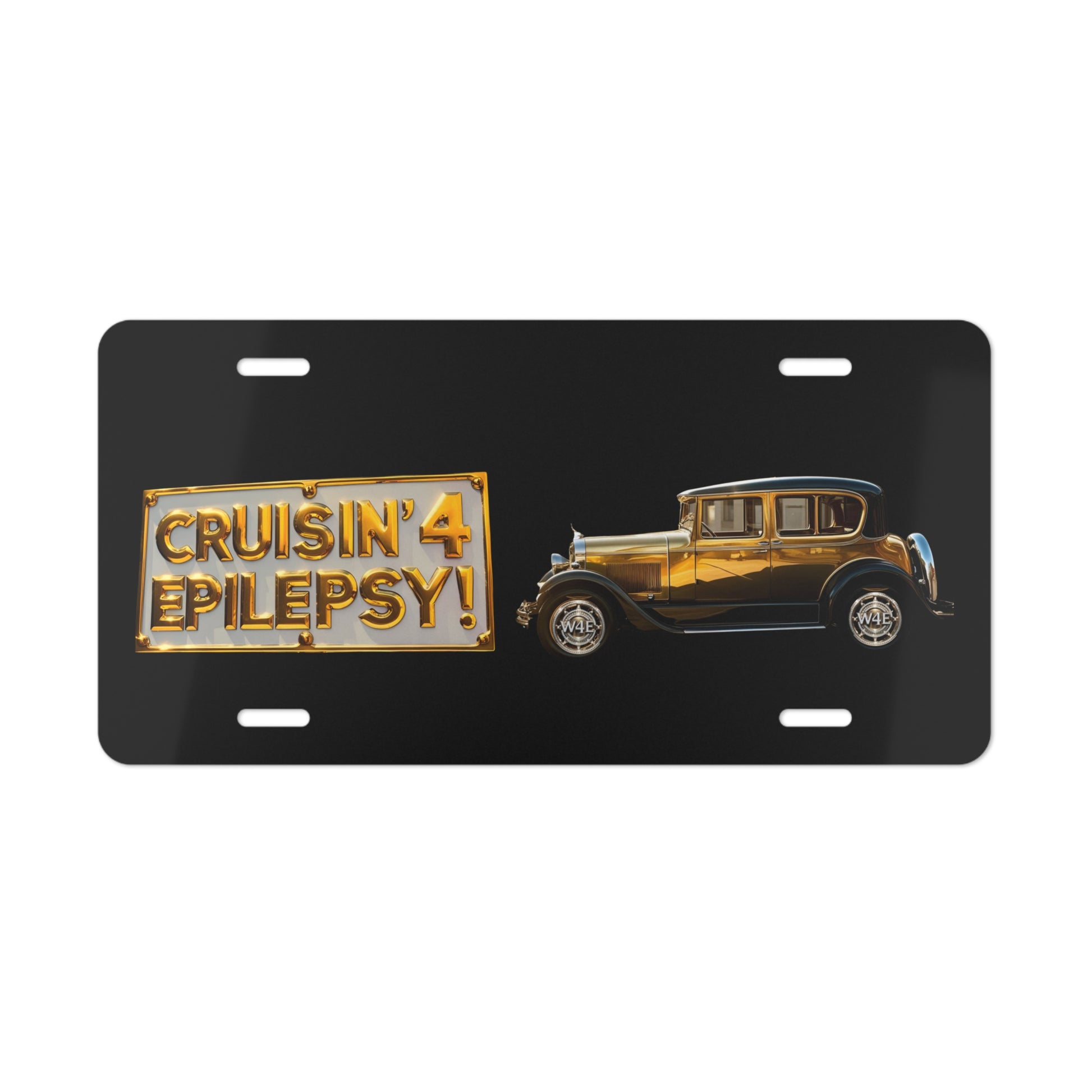 Gold Vintage Car Cruisin' 4 Epilepsy Vanity Plate