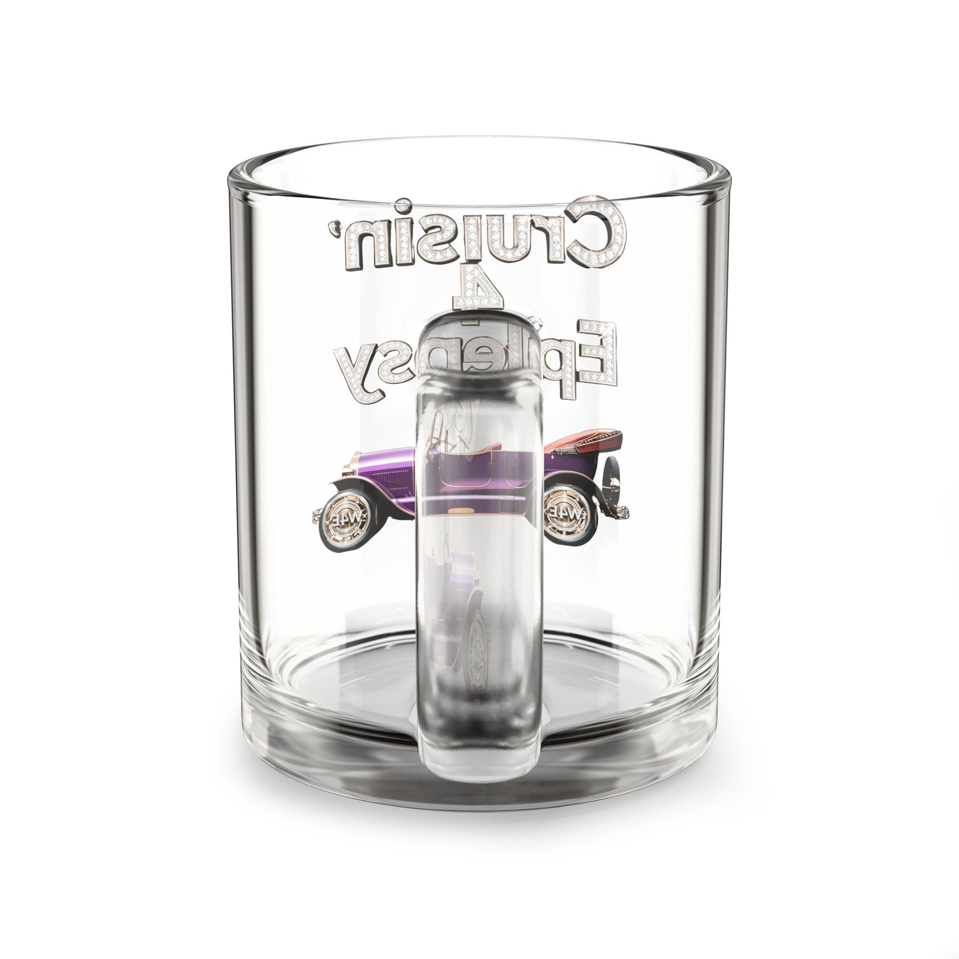 Bling Vintage Car Cruisin' 4 Epilepsy Glass Mug, 10oz