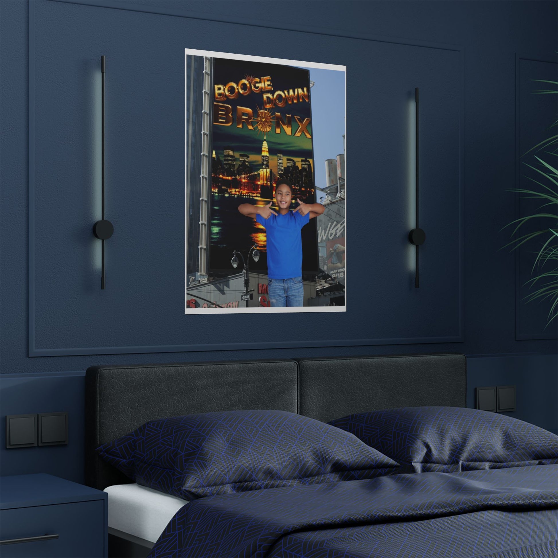 Bronx Satin Wall Art, Cityscape Decor, Urban Home Decoration, Gift for New Yorkers, Boogie Down Bronx Poster