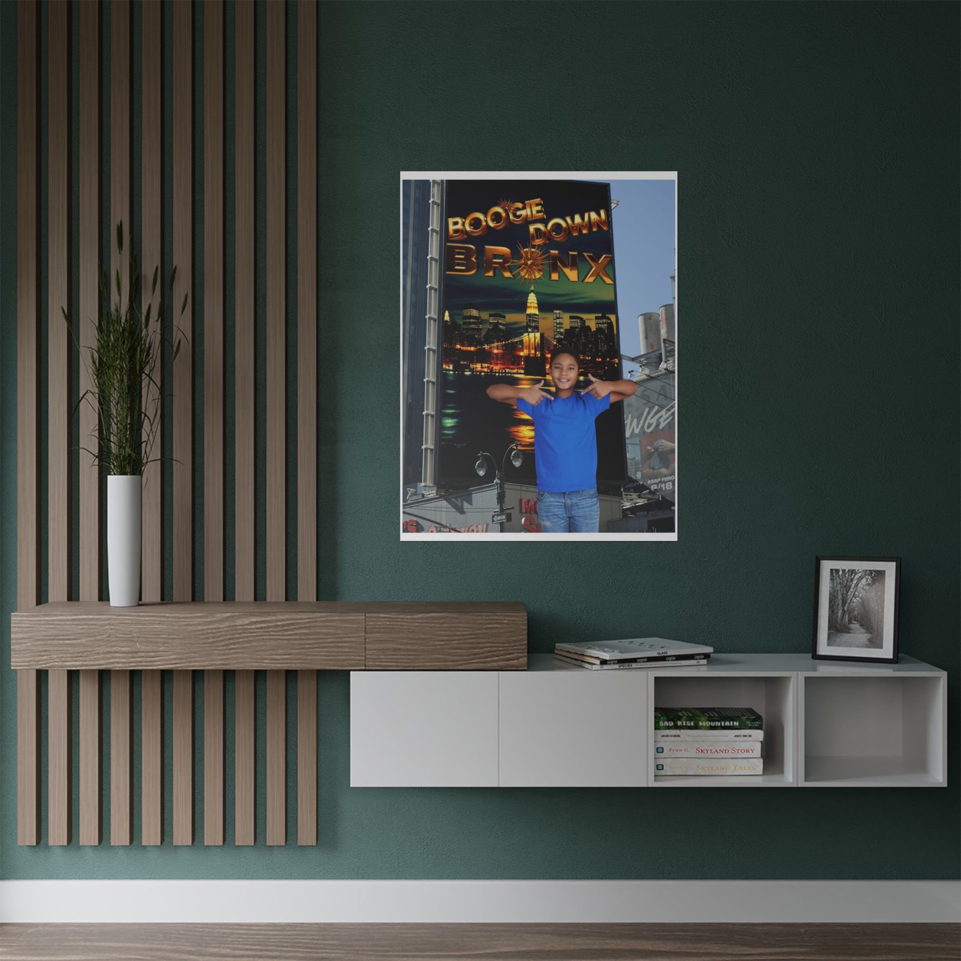 Bronx Satin Wall Art, Cityscape Decor, Urban Home Decoration, Gift for New Yorkers, Boogie Down Bronx Poster