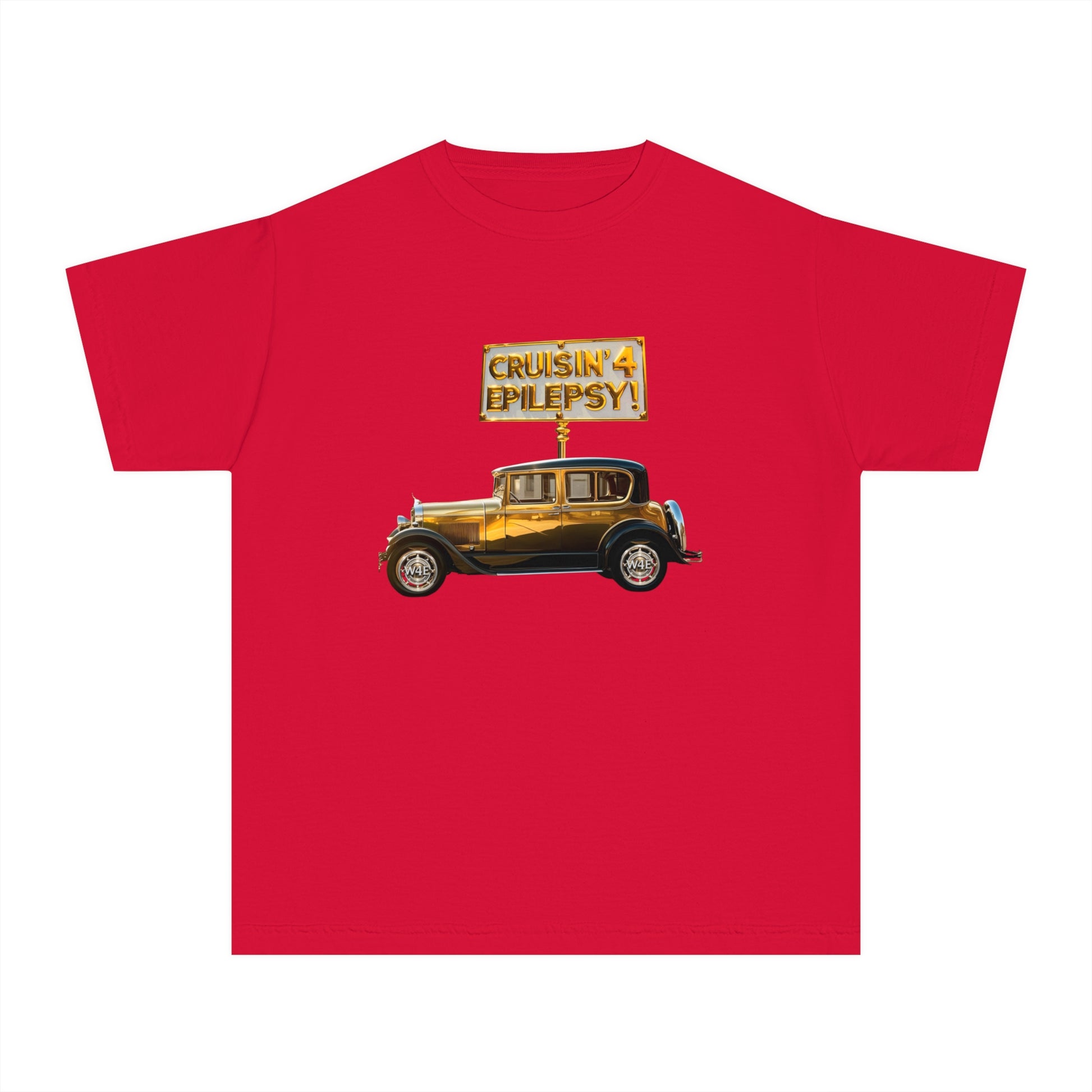 Unisex Gold Vintage Car Cruisin' Tee for Youth Shirt
