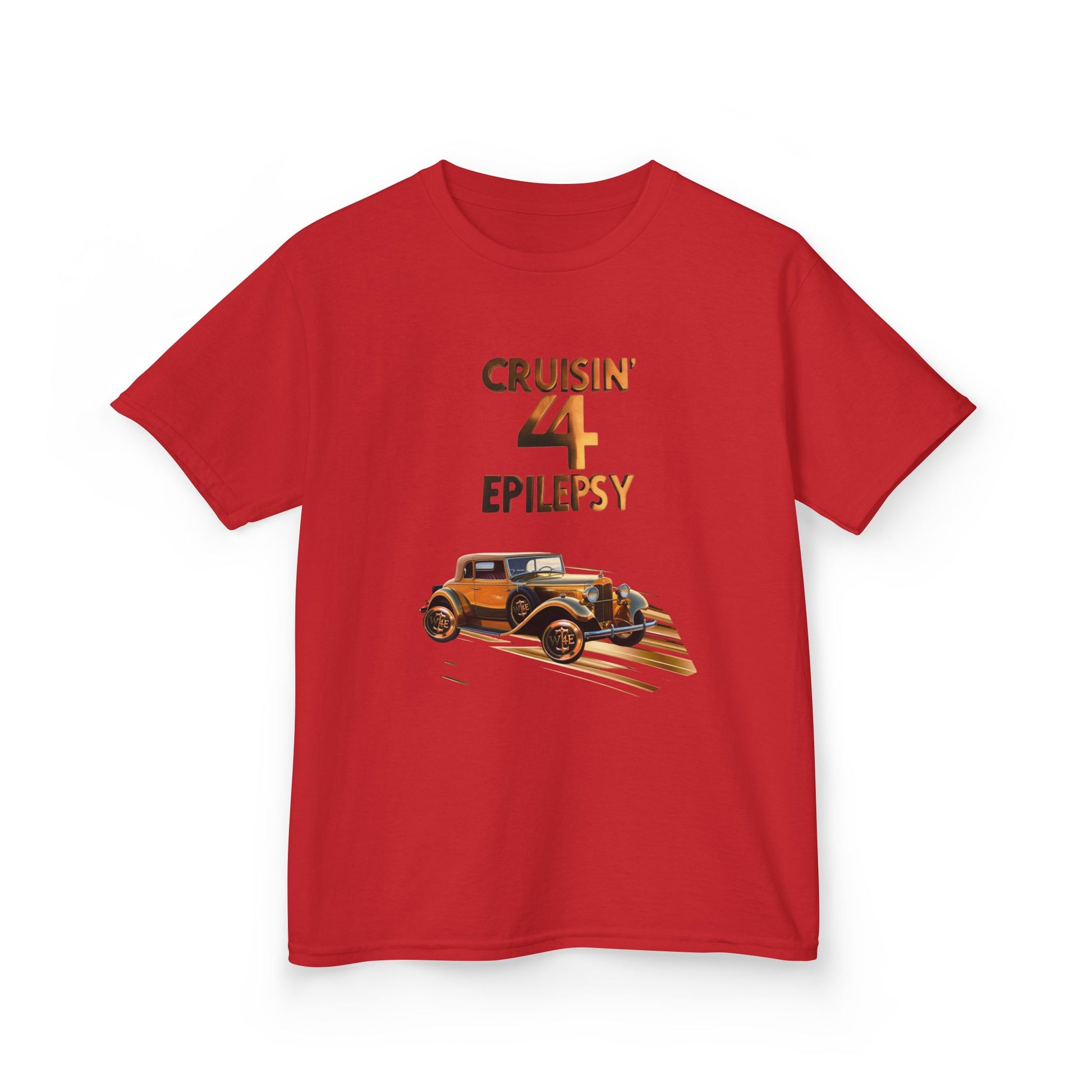 Unisex Kids Bronze Vintage Car Cruisin’ 4 Epilepsy Cotton Tee