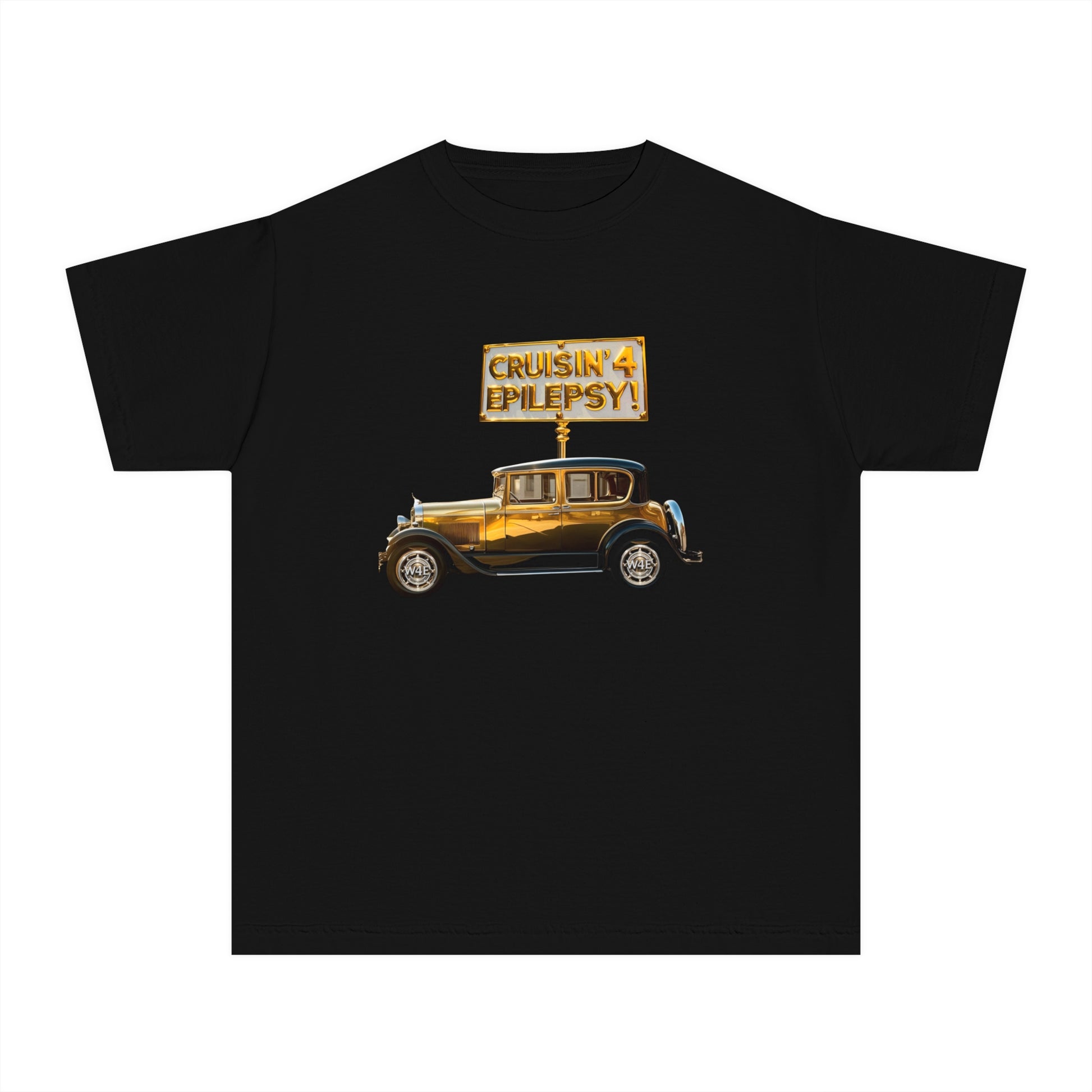 Unisex Gold Vintage Car Cruisin' Tee for Youth Shirt